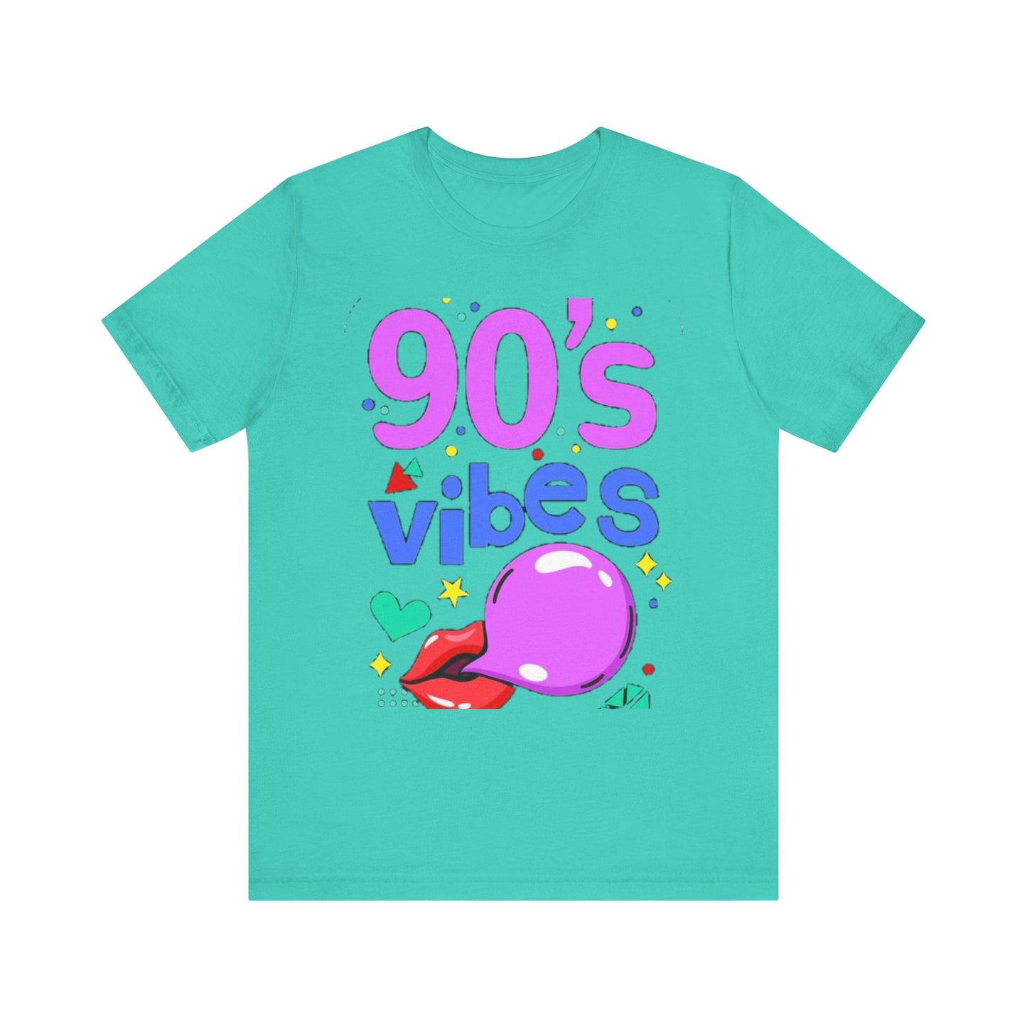90's Vibes Unisex Short Sleeve Tee - Retro Graphic T-Shirt for Nostalgic Comfort