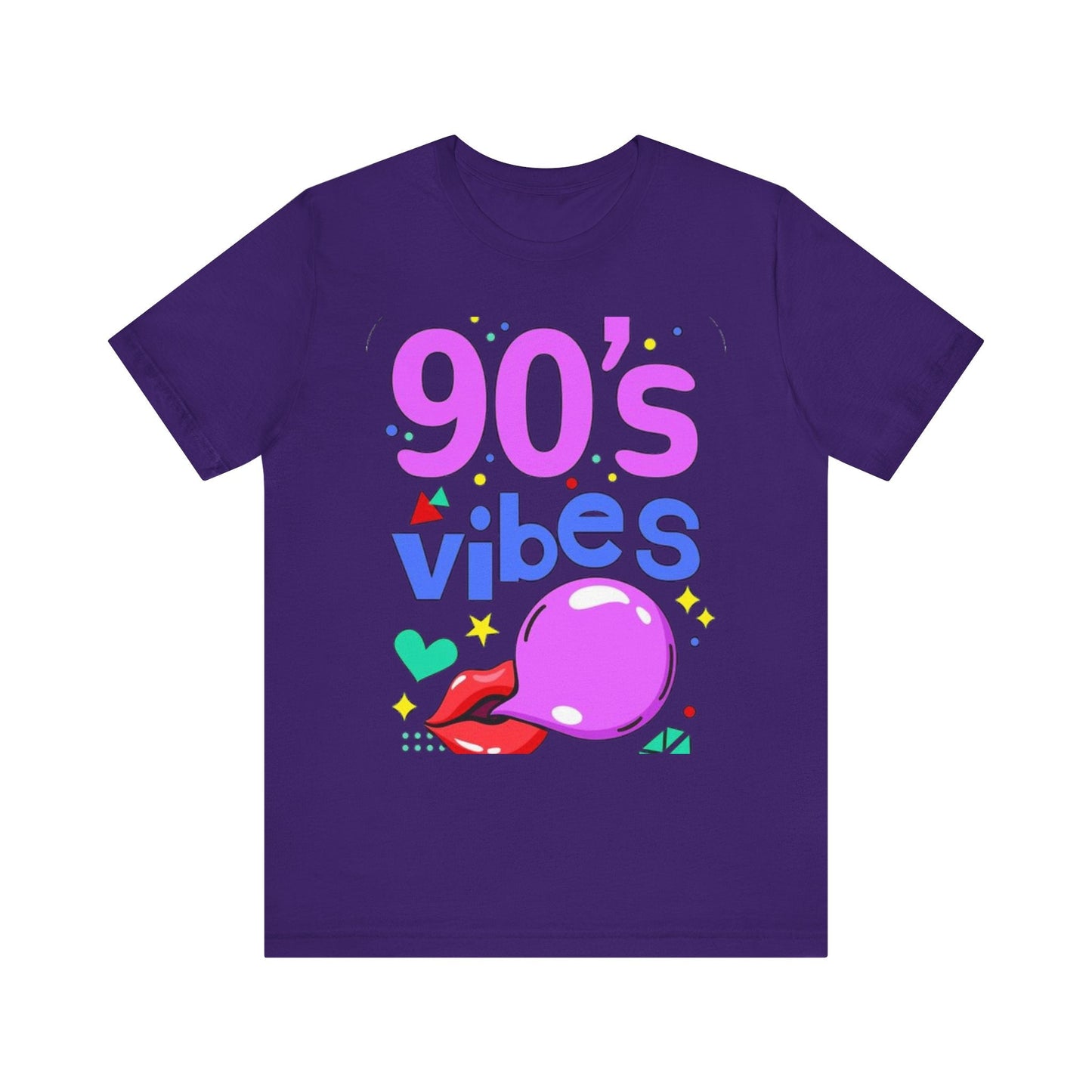 90's Vibes Unisex Short Sleeve Tee - Retro Graphic T-Shirt for Nostalgic Comfort