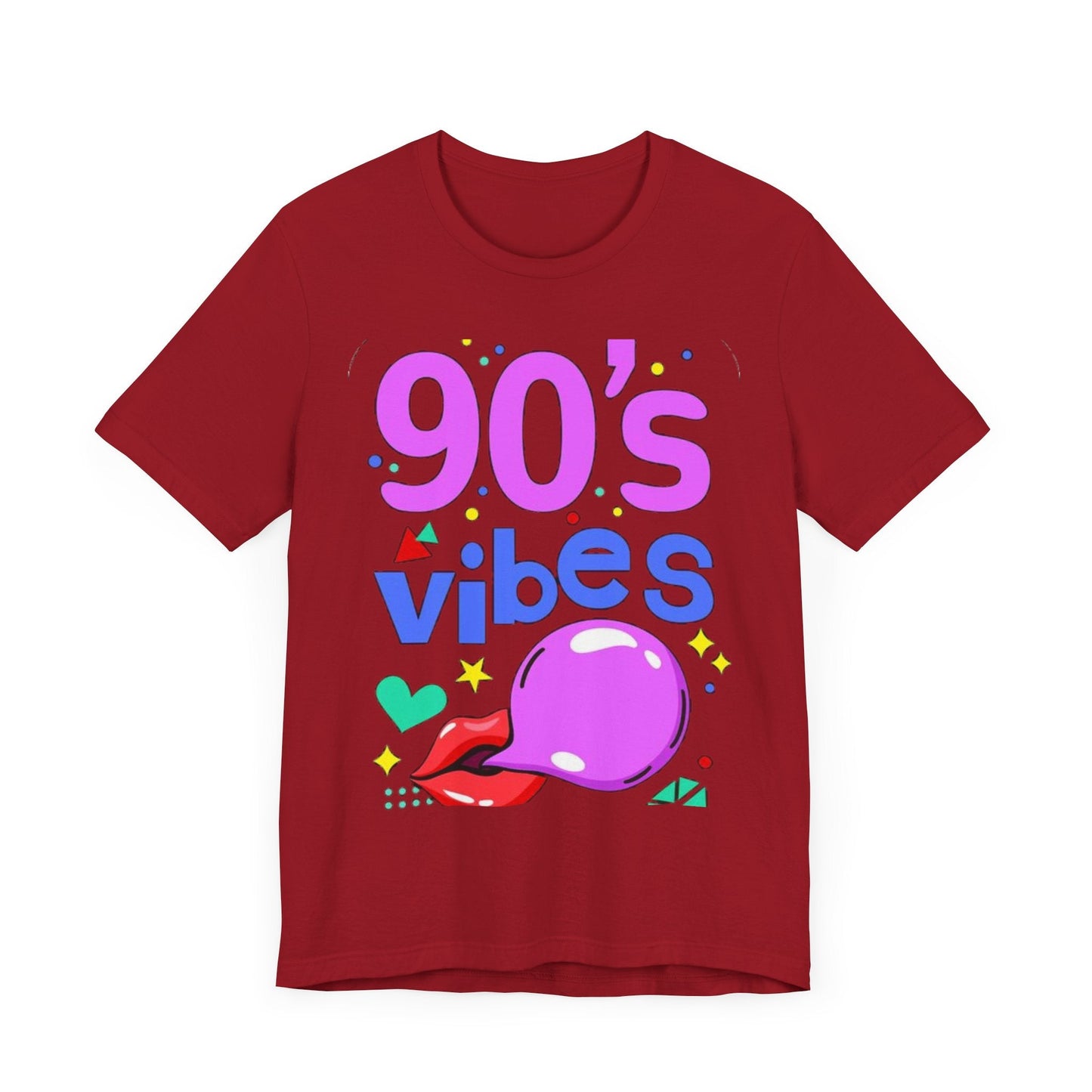 90's Vibes Unisex Short Sleeve Tee - Retro Graphic T-Shirt for Nostalgic Comfort