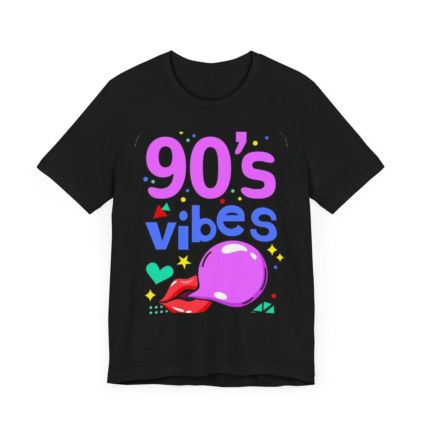 90's Vibes Unisex Short Sleeve Tee - Retro Graphic T-Shirt for Nostalgic Comfort