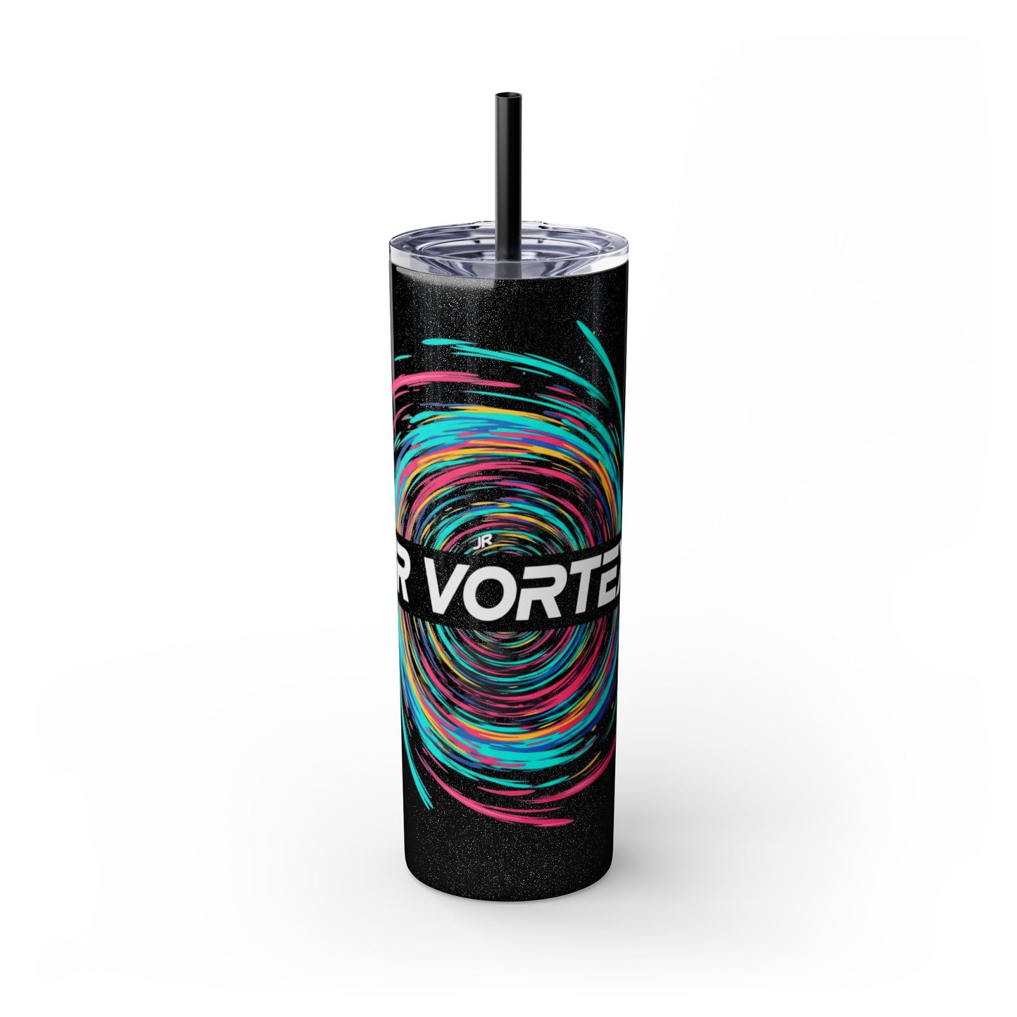 Colorful Swirl Skinny Tumbler with Straw, 20oz | Insulated Drinkware | Perfect for Gifts, Travel, Office, Beach, Summer Vibes