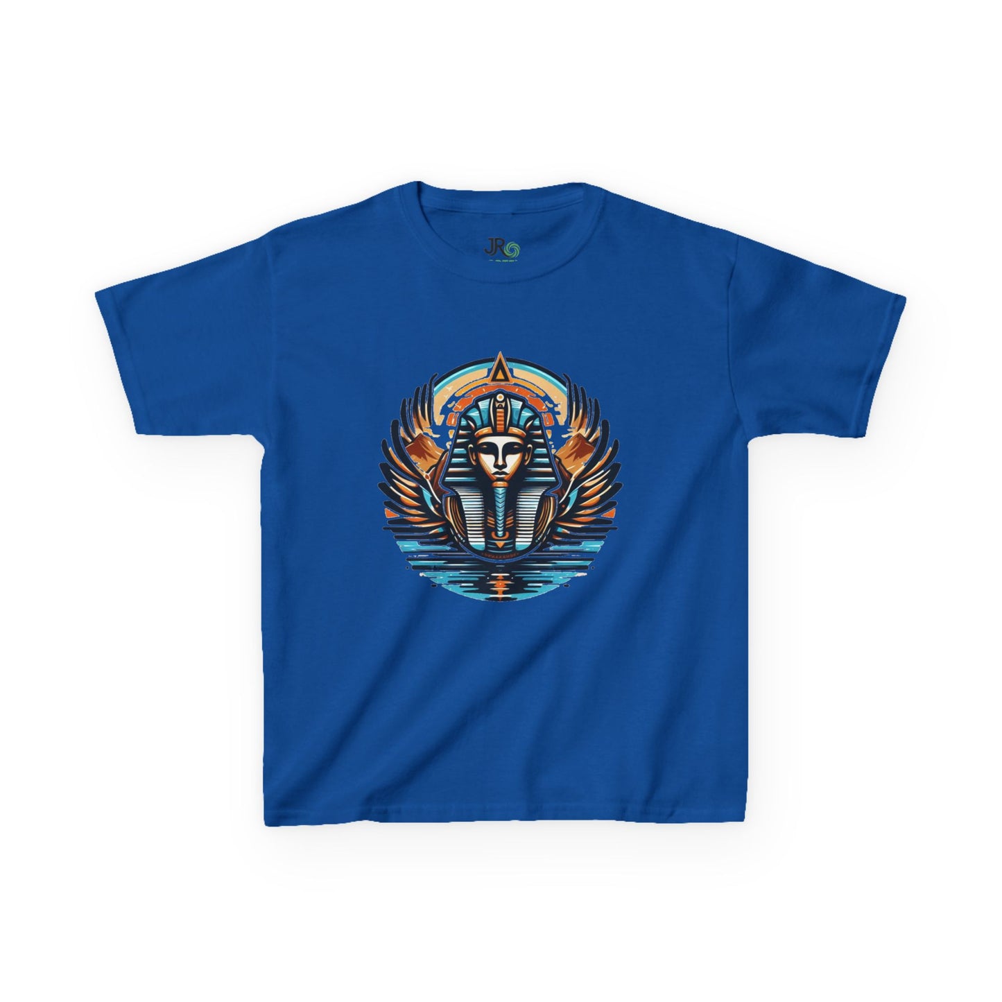 Pharaohs & Wings Tee - Kids Heavy Cotton™ Tee, Fun Egyptian Style Tee, Unique Kids Shirt, Birthday Gift, Adventure Tee