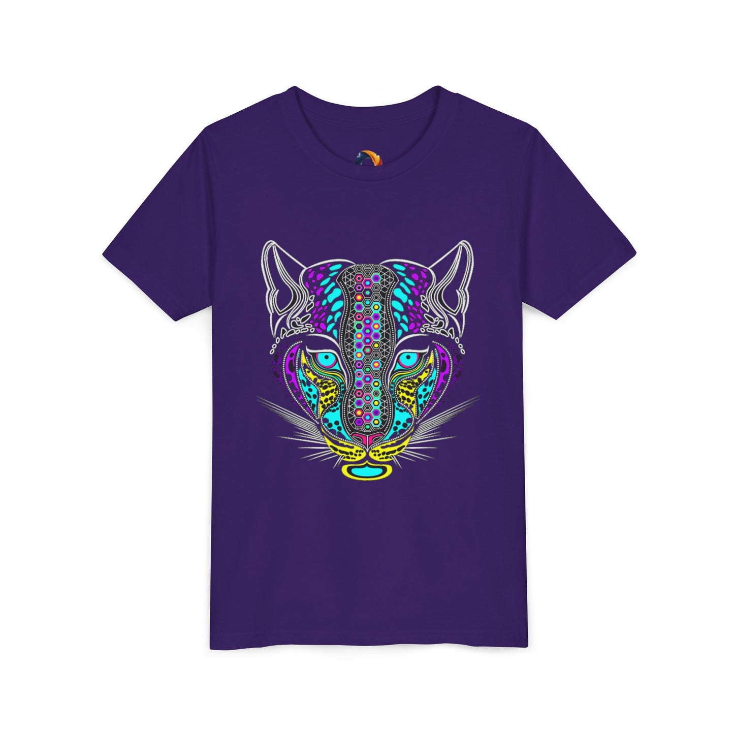 Colorful Tiger Youth Tee, Trendy Kids Shirt, Animal Lover Gift, Fun Birthday Apparel, Unique Graphic Tee