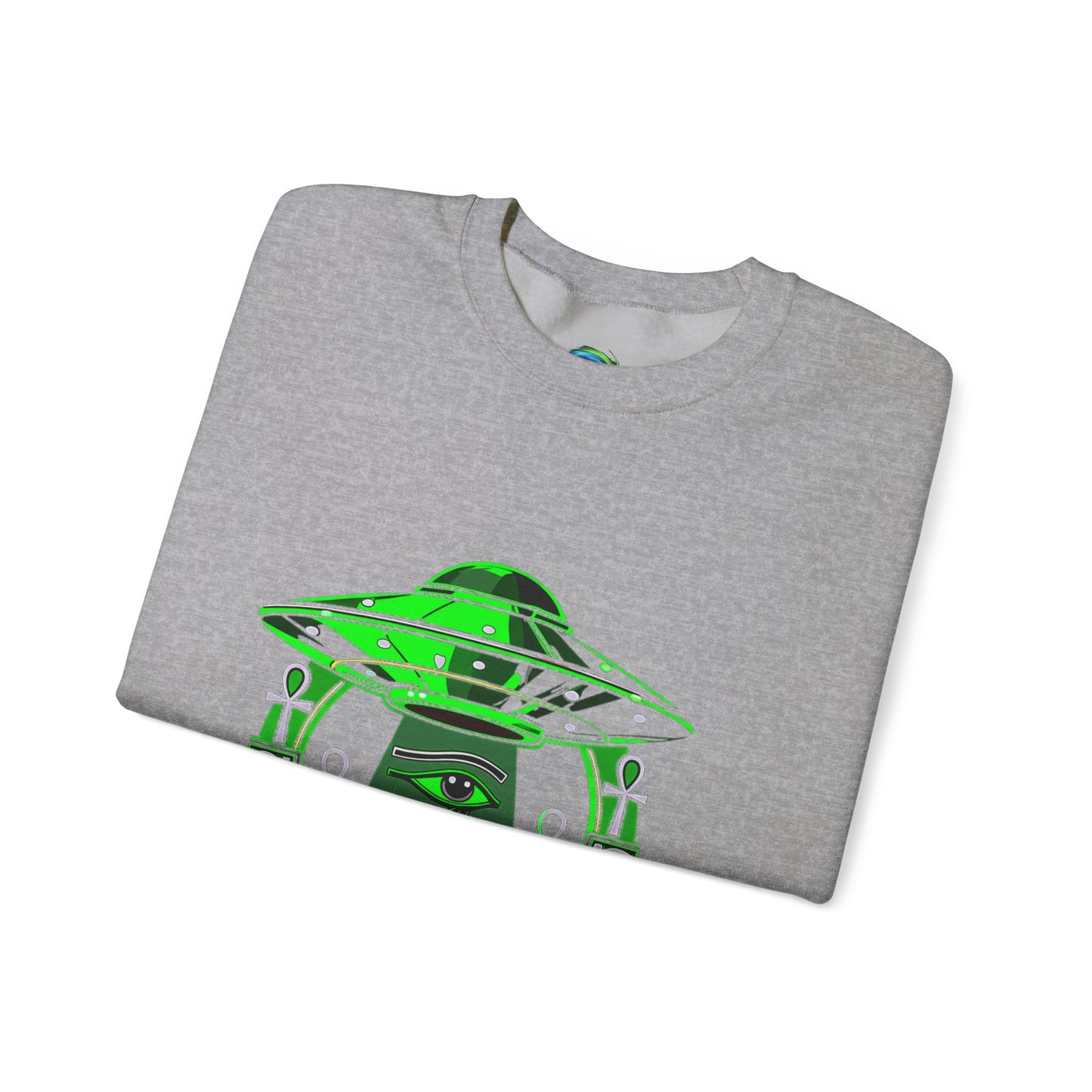 Alien Abduction Graphic Sweatshirt, Cozy Unisex Crewneck, UFO Lover Gift, Space-Themed Apparel, Casual Everyday Wear