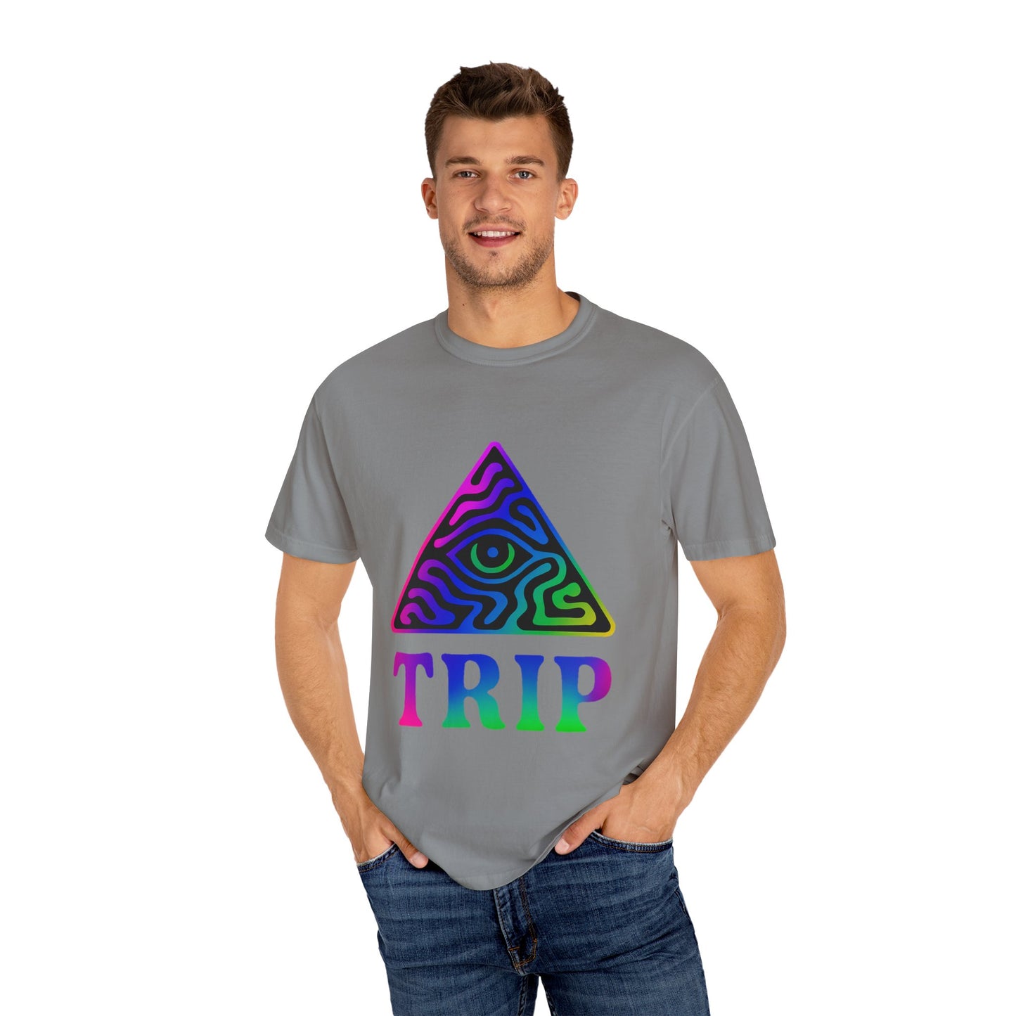 Psychedelic Trip T-Shirt, Unisex Graphic Tee, Retro Vibe Shirt, Festival Wear, Gift for Creative Souls