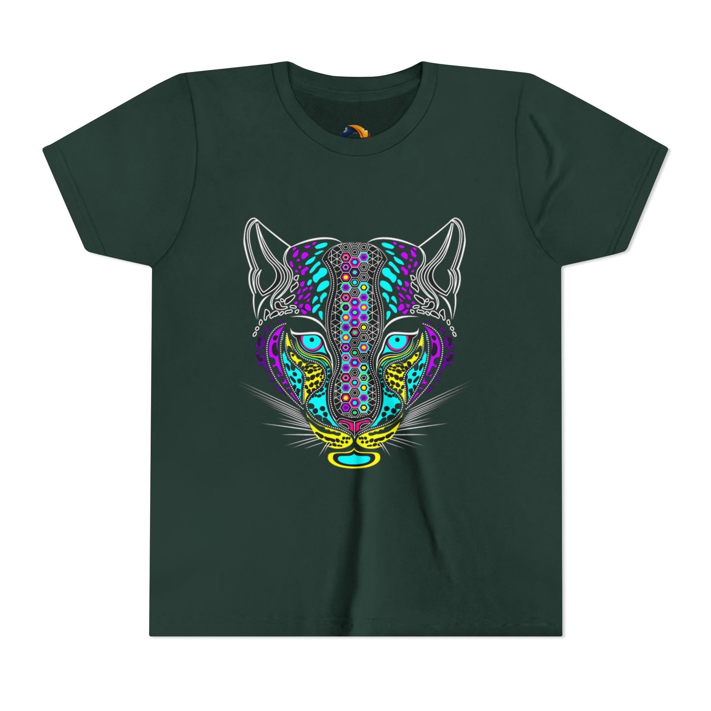 Colorful Tiger Youth Tee, Trendy Kids Shirt, Animal Lover Gift, Fun Birthday Apparel, Unique Graphic Tee