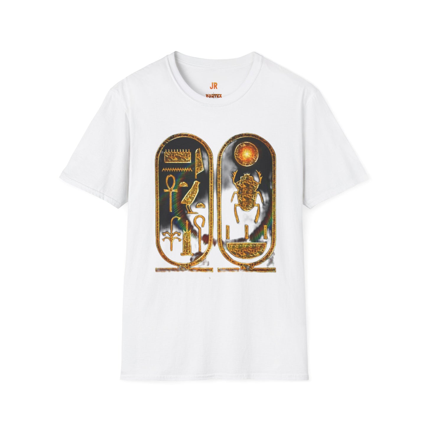 Vintage Egyptian Art Unisex Softstyle T-Shirt - Retro Graphic Tee, Unisex Casual Wear, Unique Gift for History Lovers, Summer Essential