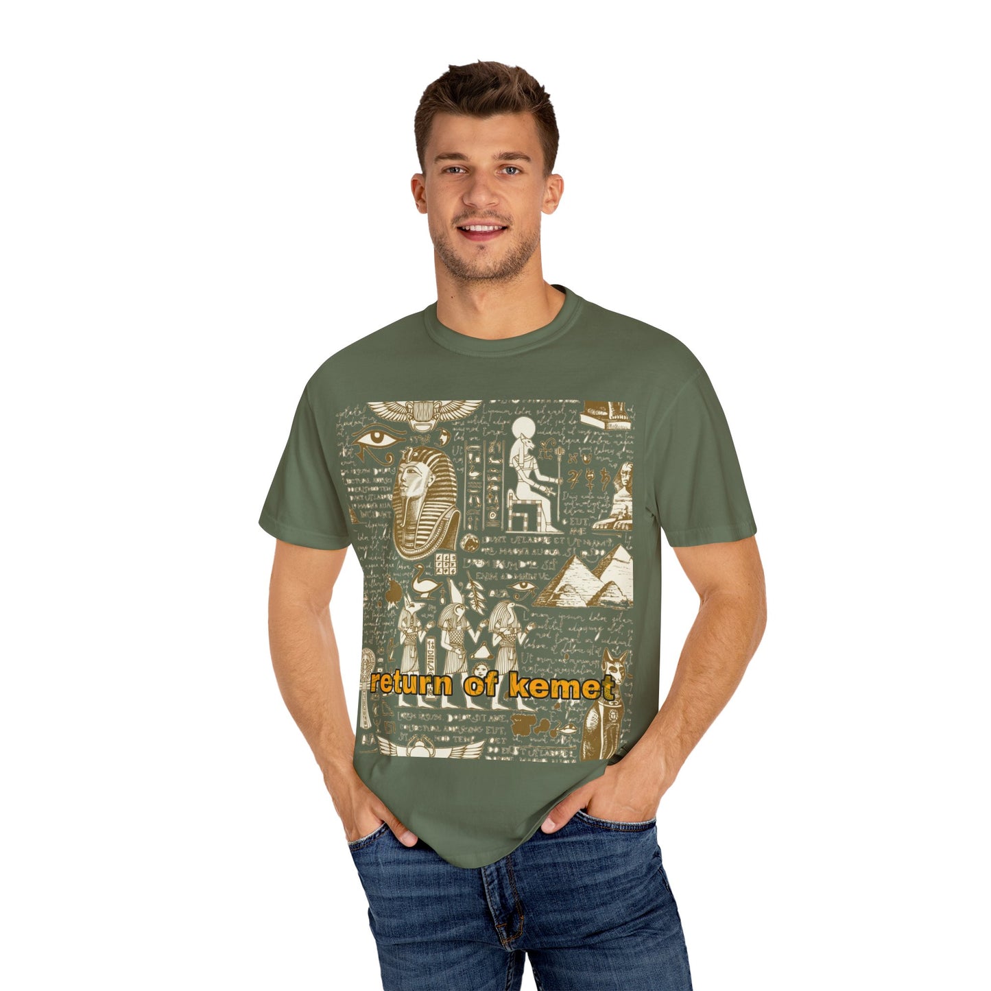 Egyptian-Inspired Unisex T-Shirt - Retro Vibe, Perfect for Music Lovers, Festivals, Gifts, Casual Wear, Vintage Style