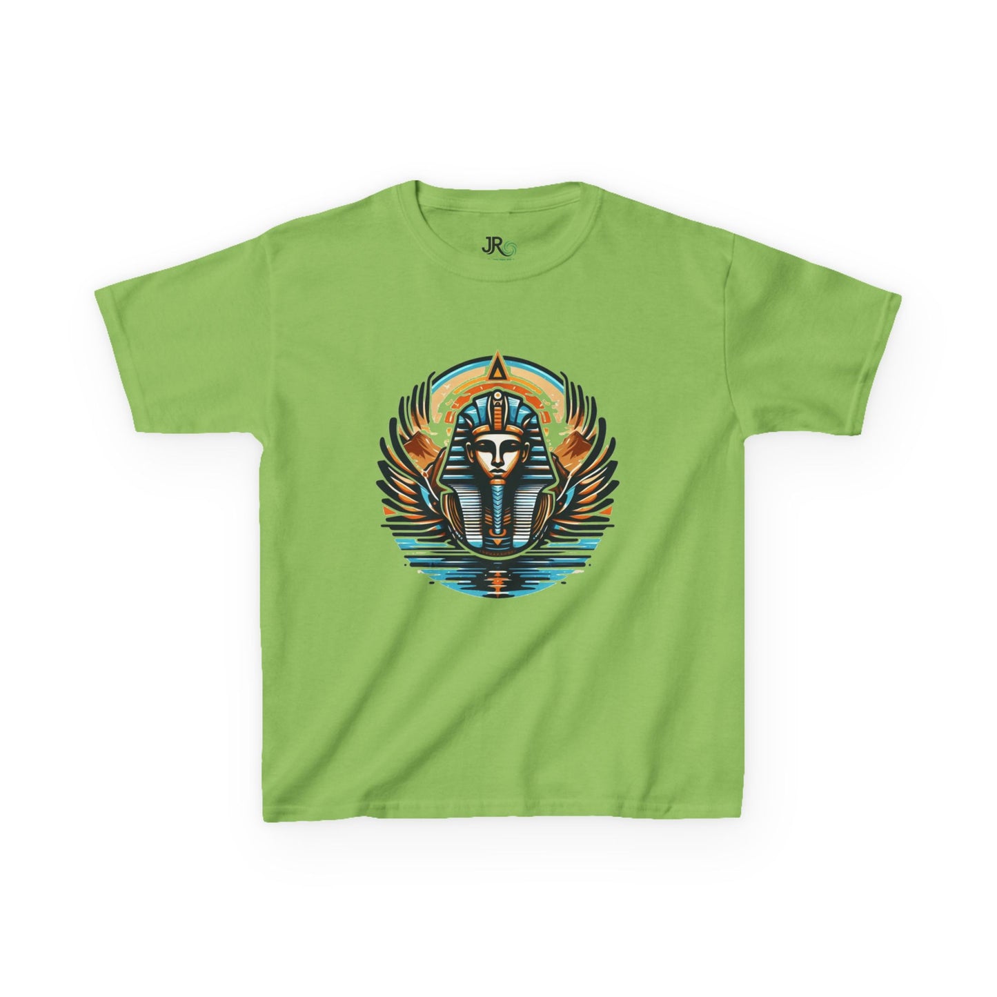 Pharaohs & Wings Tee - Kids Heavy Cotton™ Tee, Fun Egyptian Style Tee, Unique Kids Shirt, Birthday Gift, Adventure Tee