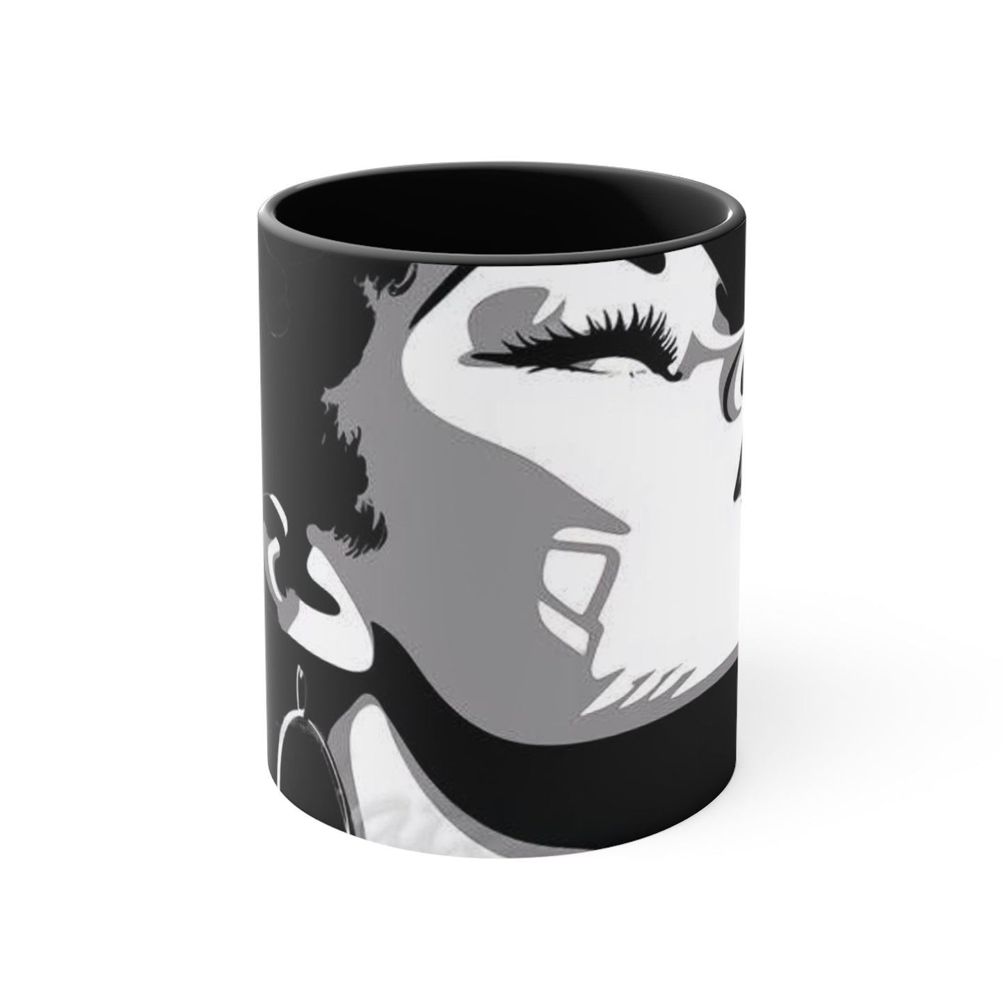 Beautiful woman coffee cup