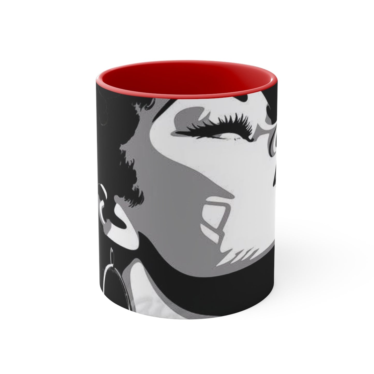 Beautiful woman coffee cup