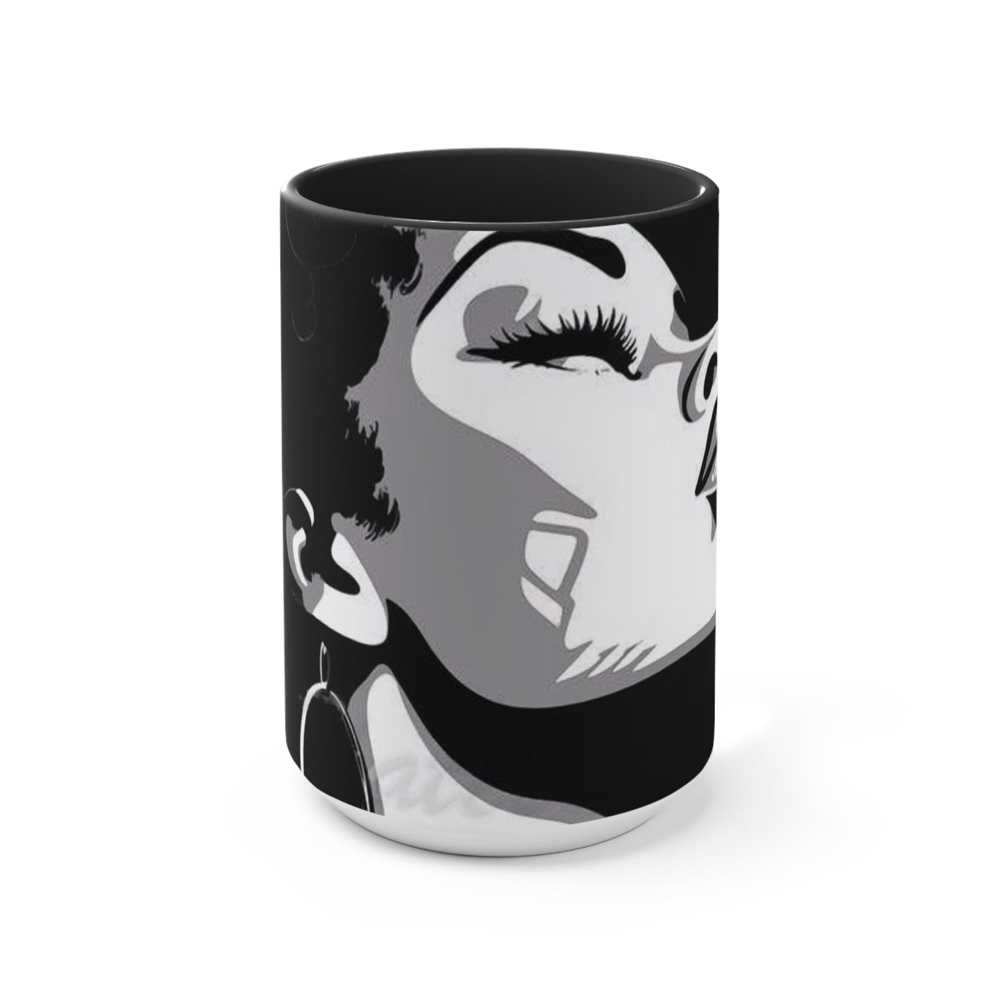 Beautiful woman coffee cup