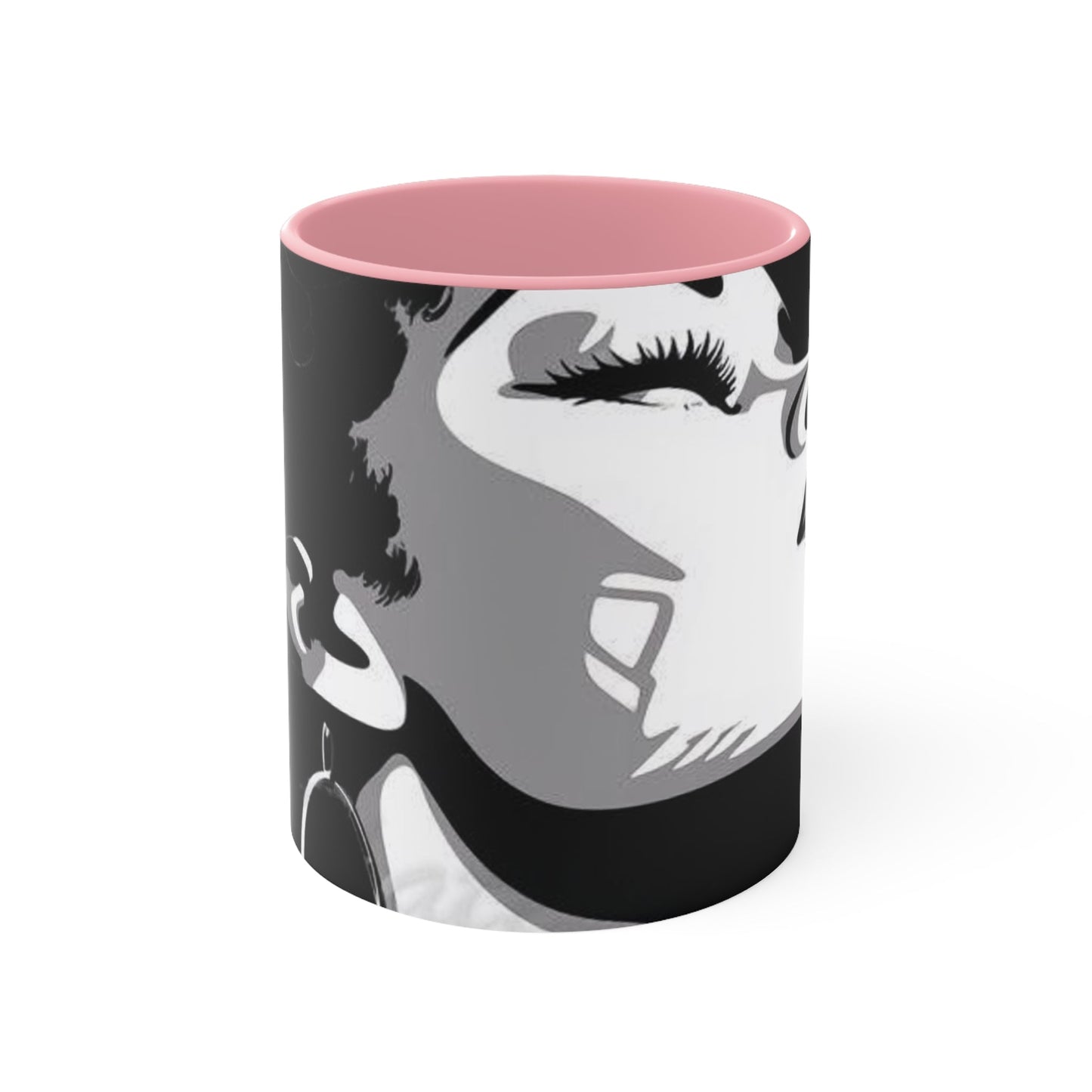 Beautiful woman coffee cup