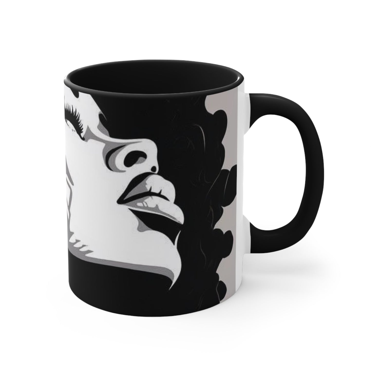 Beautiful woman coffee cup