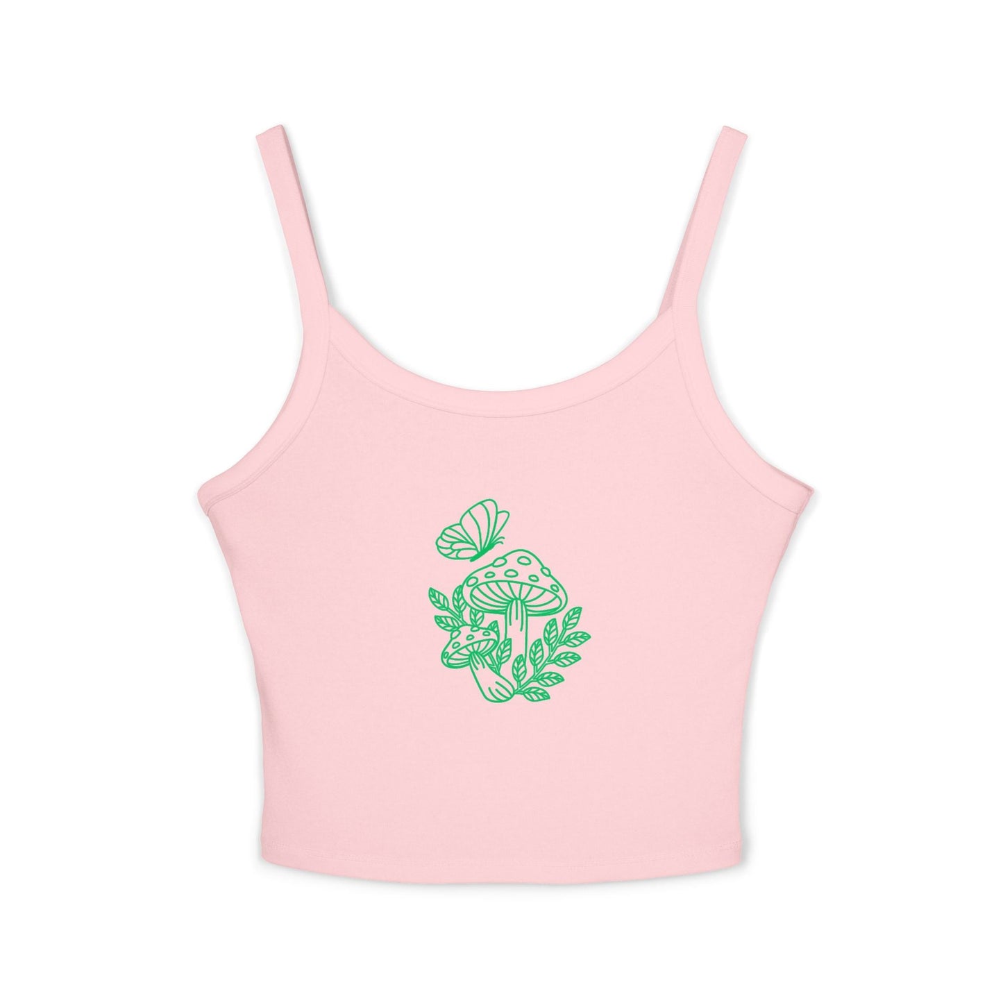 Boho Mushroom Tank Top, Plant Lover Gift, Summer Crop Top, Eco-Friendly Fashion, Festival Wear