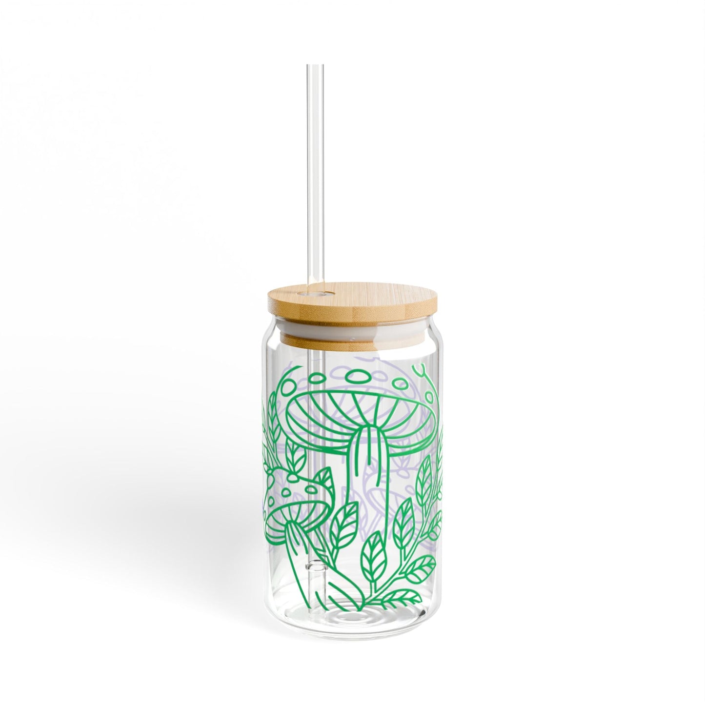 Botanical Sipper Glass, Colorful Nature-Inspired Drinkware, Eco-Friendly, Stylish Straw Glass for Home, Gifts, Picnic, Parties