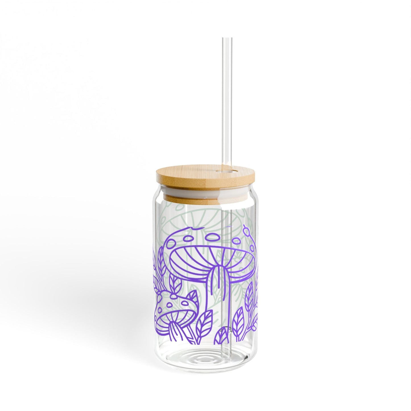 Botanical Sipper Glass, Colorful Nature-Inspired Drinkware, Eco-Friendly, Stylish Straw Glass for Home, Gifts, Picnic, Parties