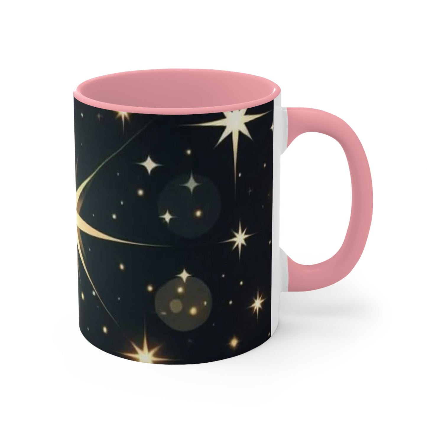 Celestial Star Accent Mug - Cosmic Coffee Cup, Stargazer Gift, Galaxy-Themed Drinkware, Perfect for Space Lovers, Birthday, Holiday