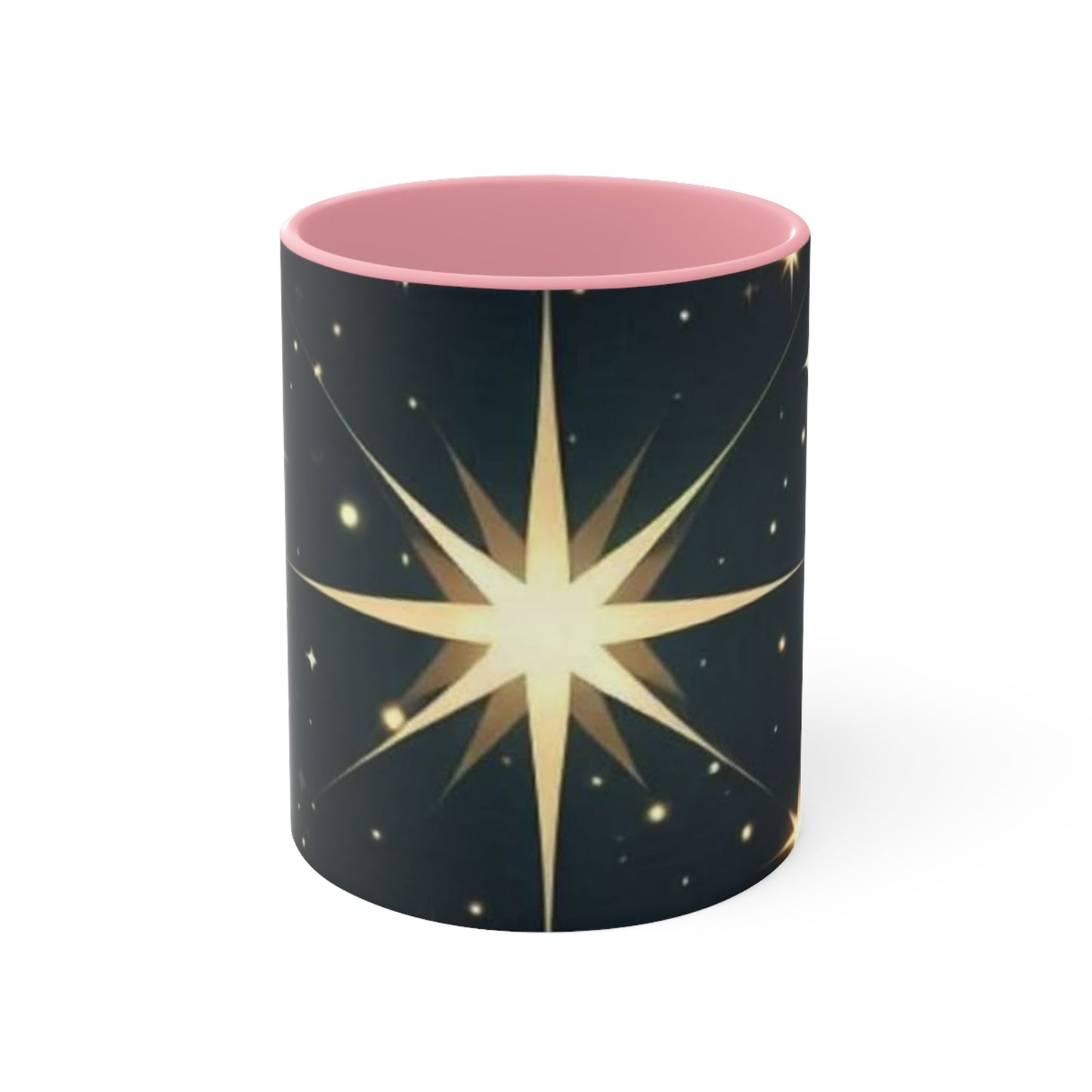 Celestial Star Accent Mug - Cosmic Coffee Cup, Stargazer Gift, Galaxy-Themed Drinkware, Perfect for Space Lovers, Birthday, Holiday