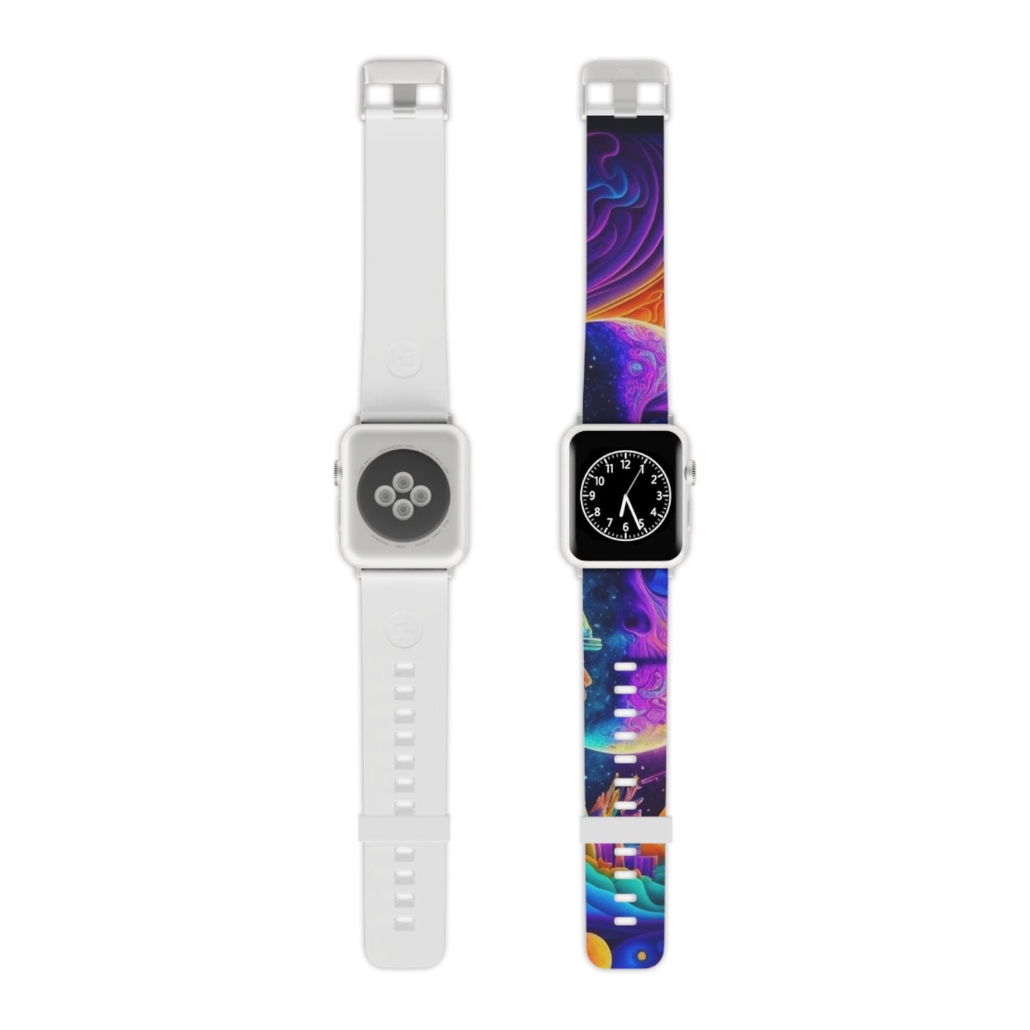 Celestial Watch Band for Apple Watch, Cosmic Design, Unique Gift for Space Lovers, Birthday, Unisex Accessories, Colorful Strap