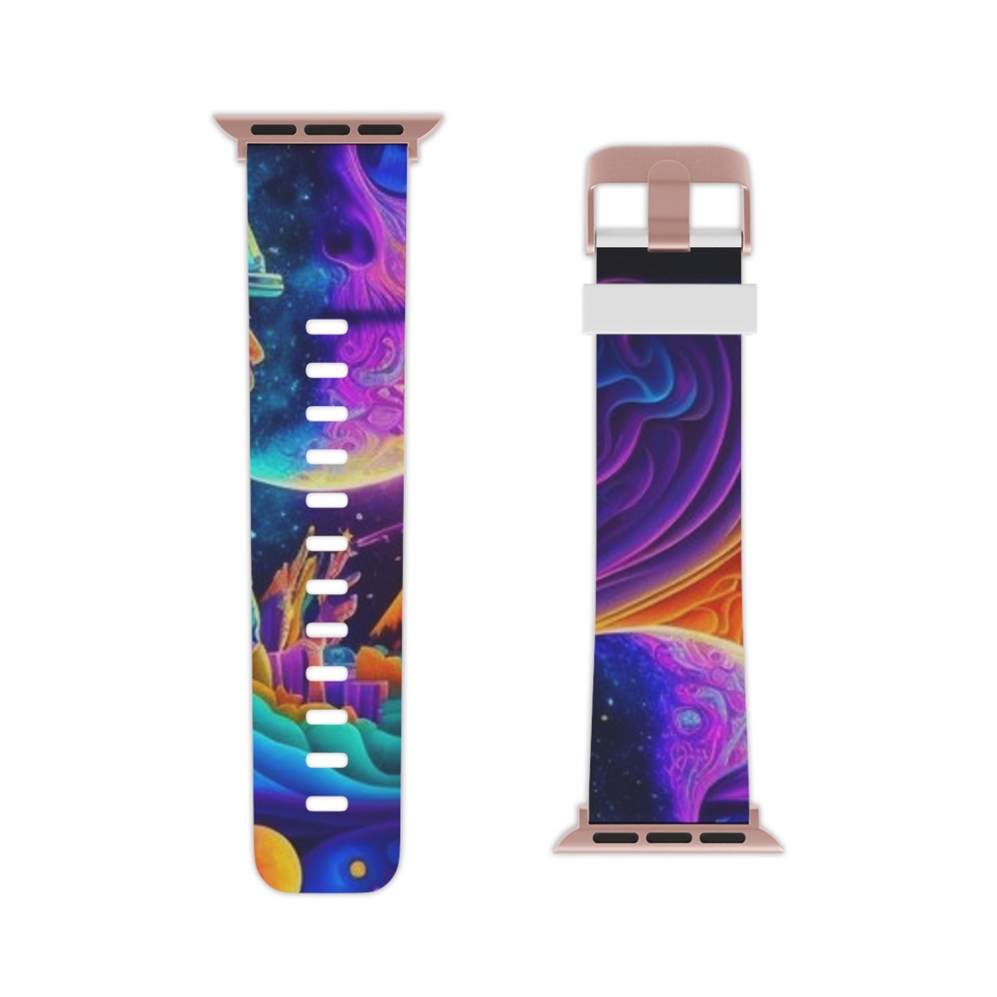 Celestial Watch Band for Apple Watch, Cosmic Design, Unique Gift for Space Lovers, Birthday, Unisex Accessories, Colorful Strap