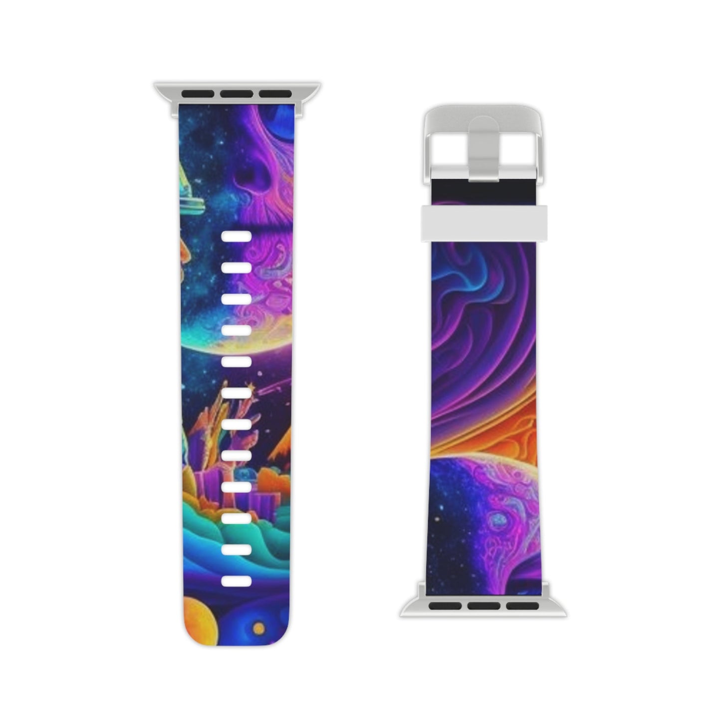 Celestial Watch Band for Apple Watch, Cosmic Design, Unique Gift for Space Lovers, Birthday, Unisex Accessories, Colorful Strap