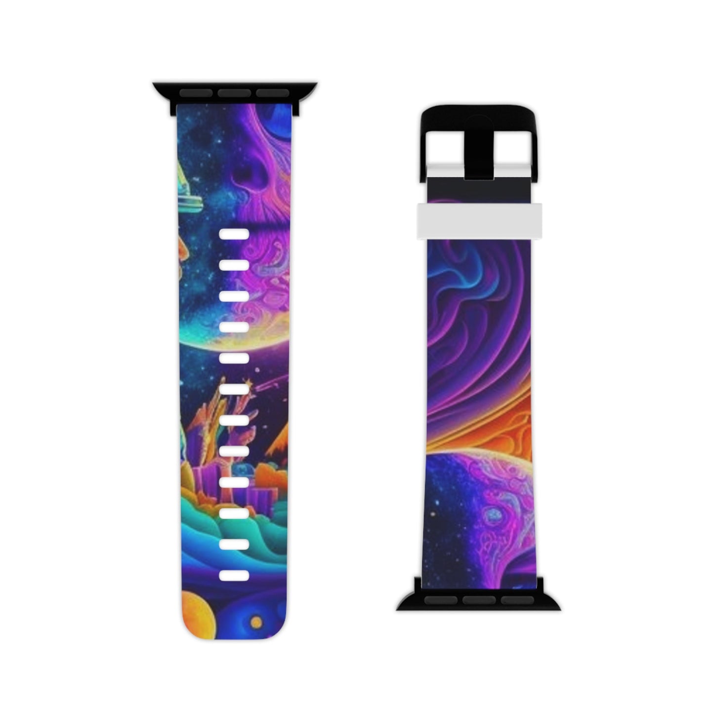 Celestial Watch Band for Apple Watch, Cosmic Design, Unique Gift for Space Lovers, Birthday, Unisex Accessories, Colorful Strap