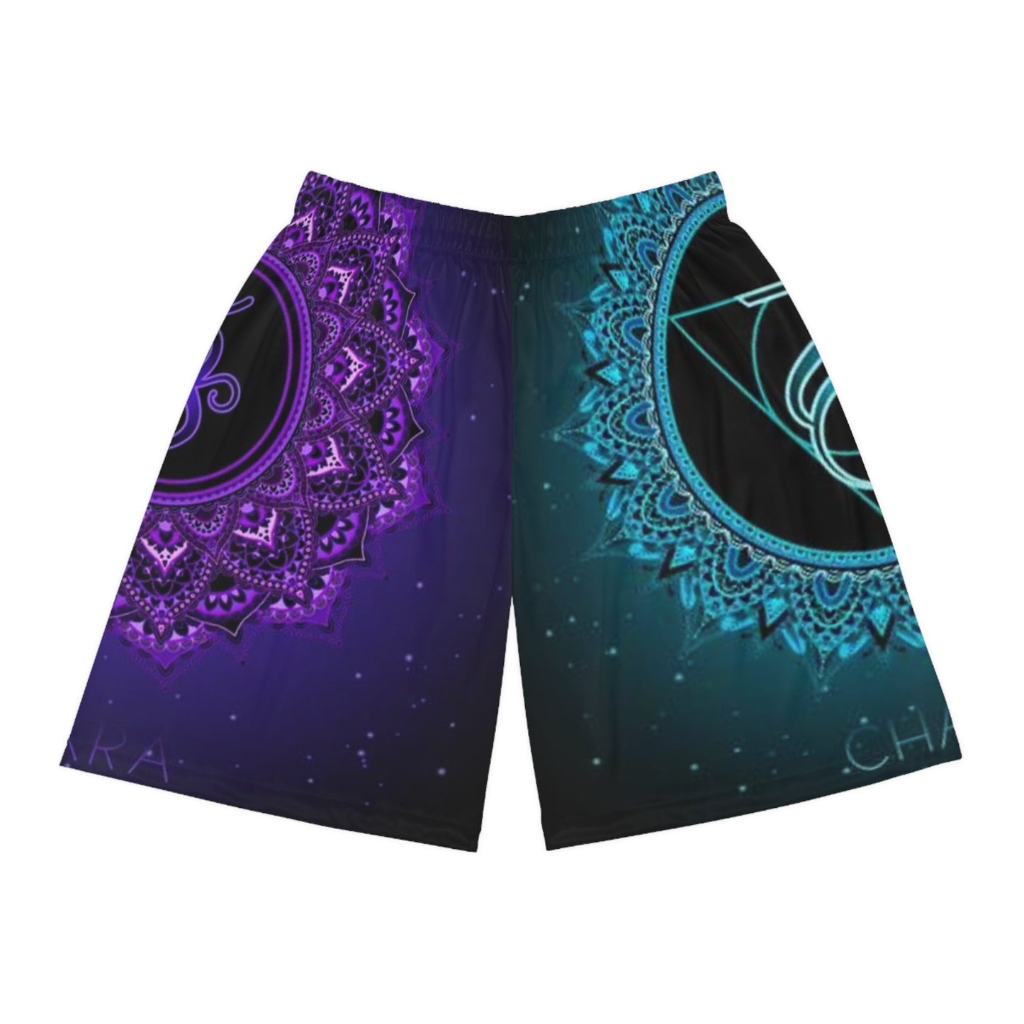 Chakra-Inspired Basketball Shorts - Vibrant Athletic Wear for Mindful Play
