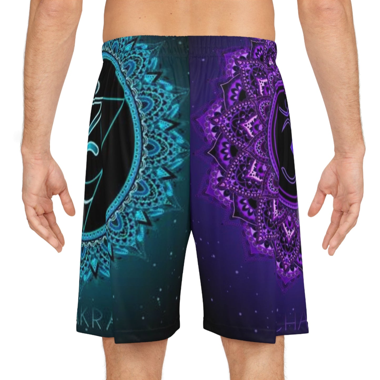 Chakra-Inspired Basketball Shorts - Vibrant Athletic Wear for Mindful Play