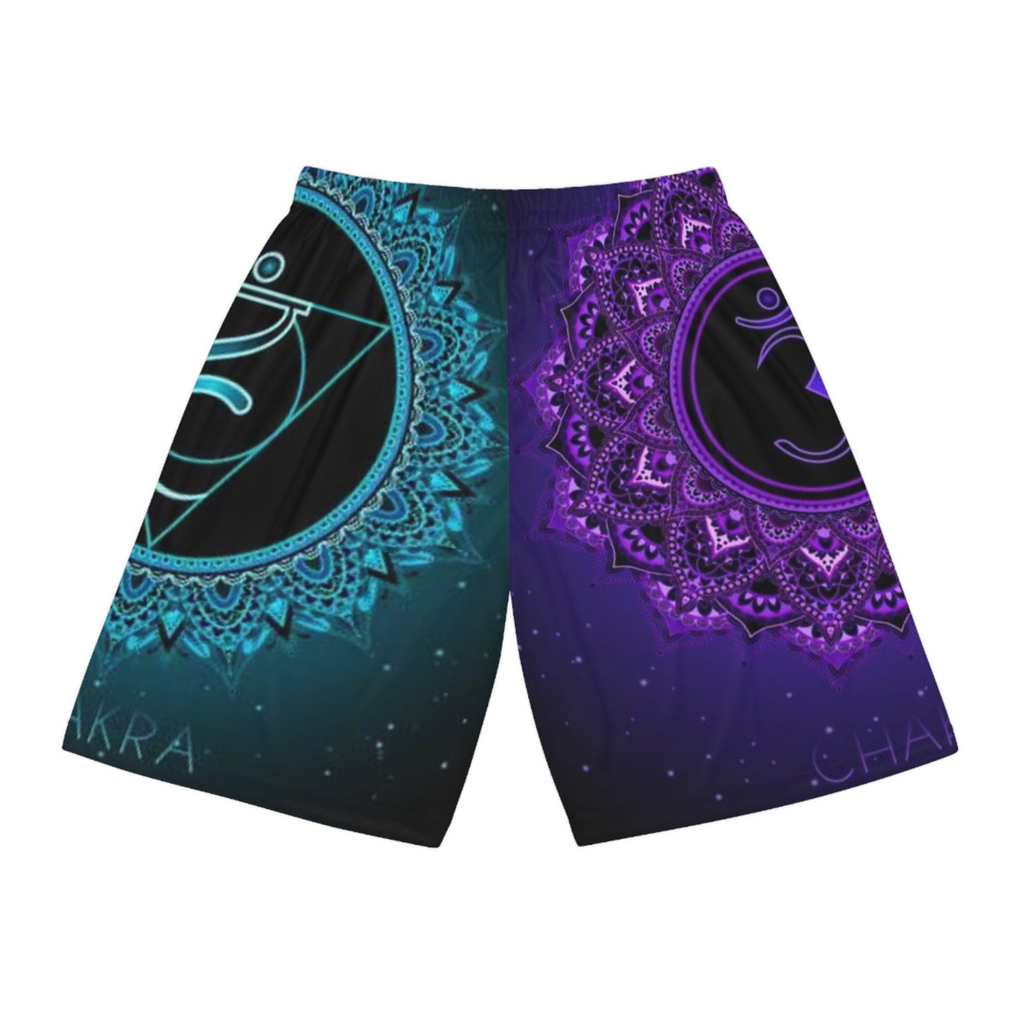 Chakra-Inspired Basketball Shorts - Vibrant Athletic Wear for Mindful Play
