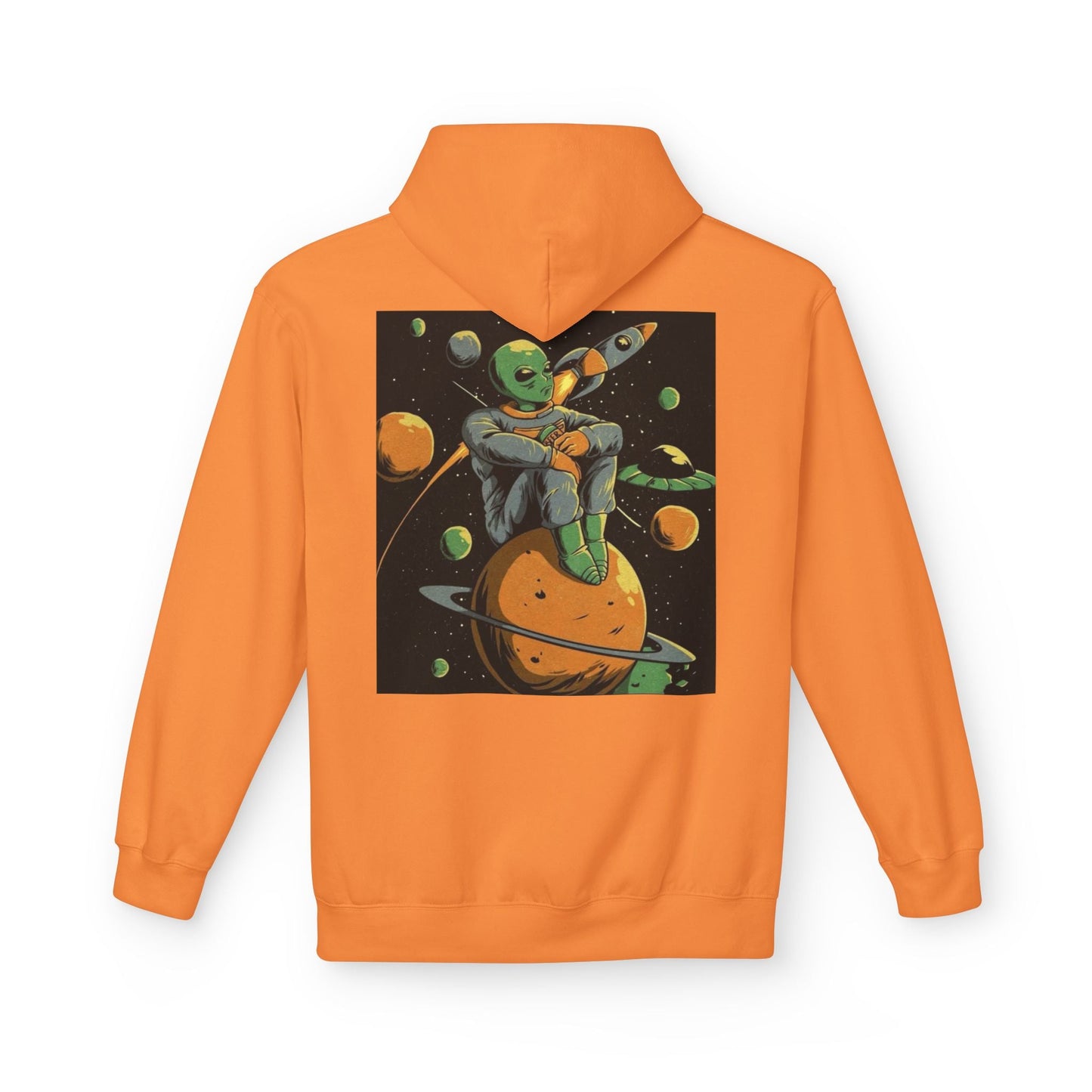 Cosmic Alien Graphic Hoodie - Unisex Midweight Fleece