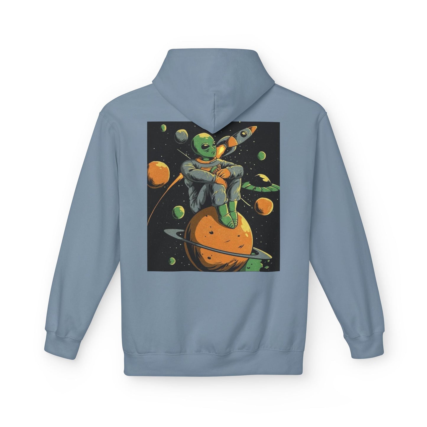 Cosmic Alien Graphic Hoodie - Unisex Midweight Fleece