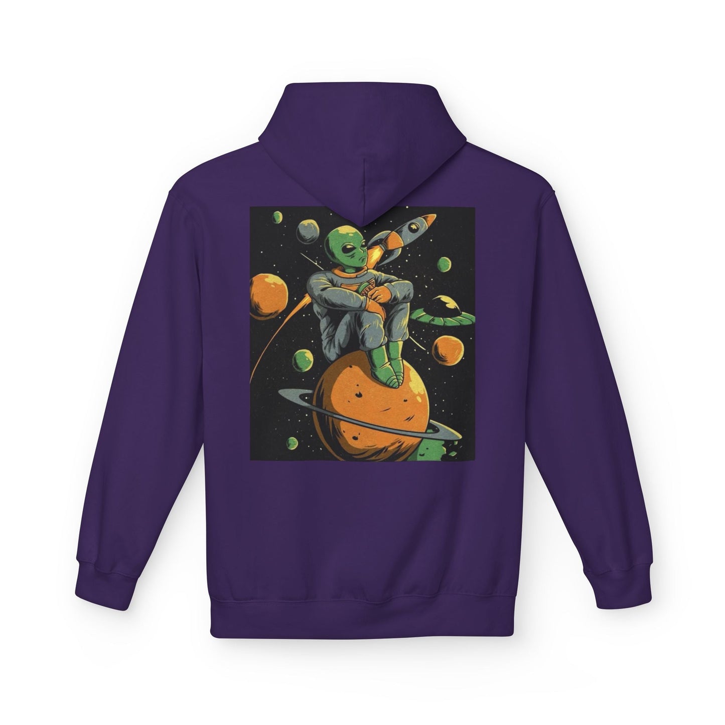 Cosmic Alien Graphic Hoodie - Unisex Midweight Fleece