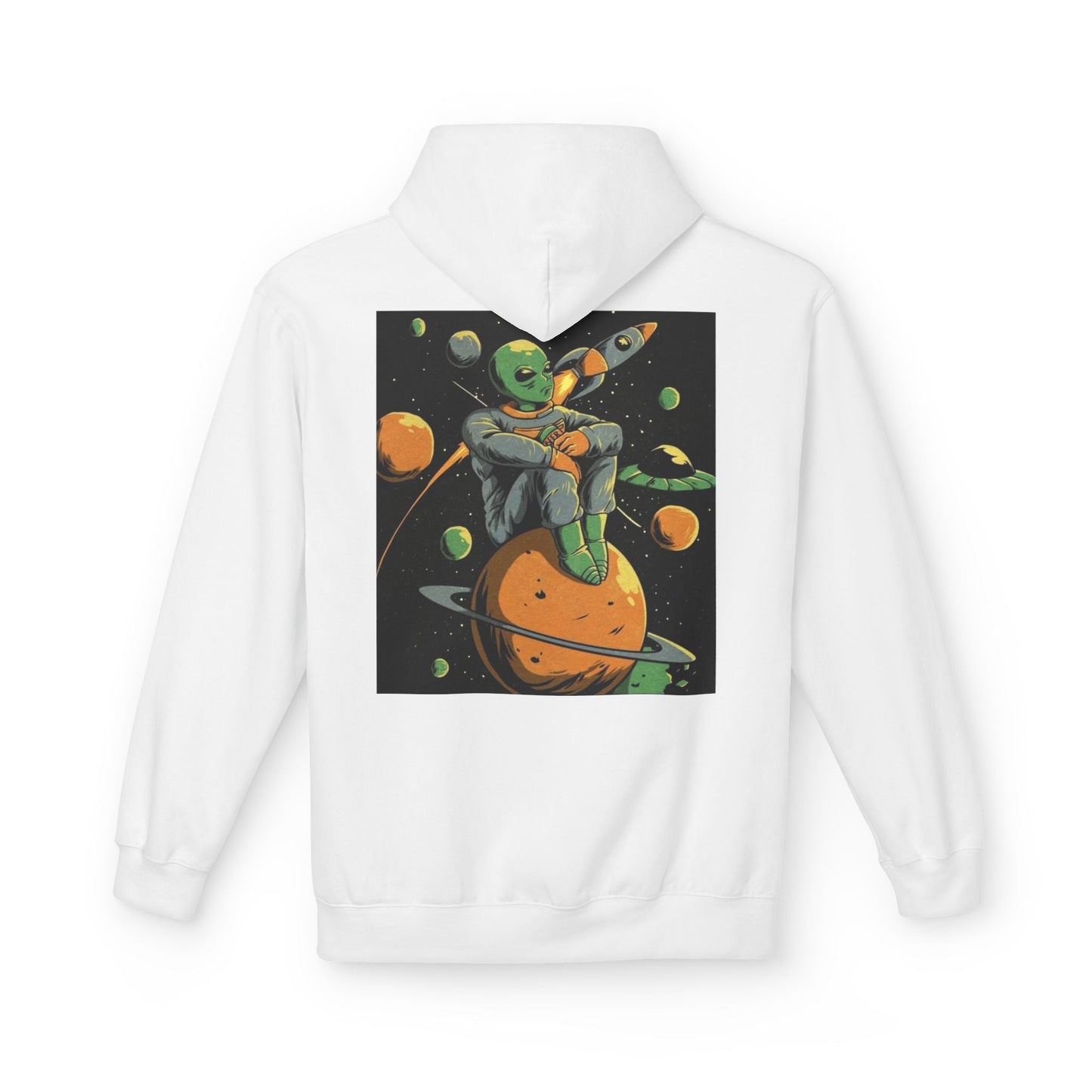 Cosmic Alien Graphic Hoodie - Unisex Midweight Fleece