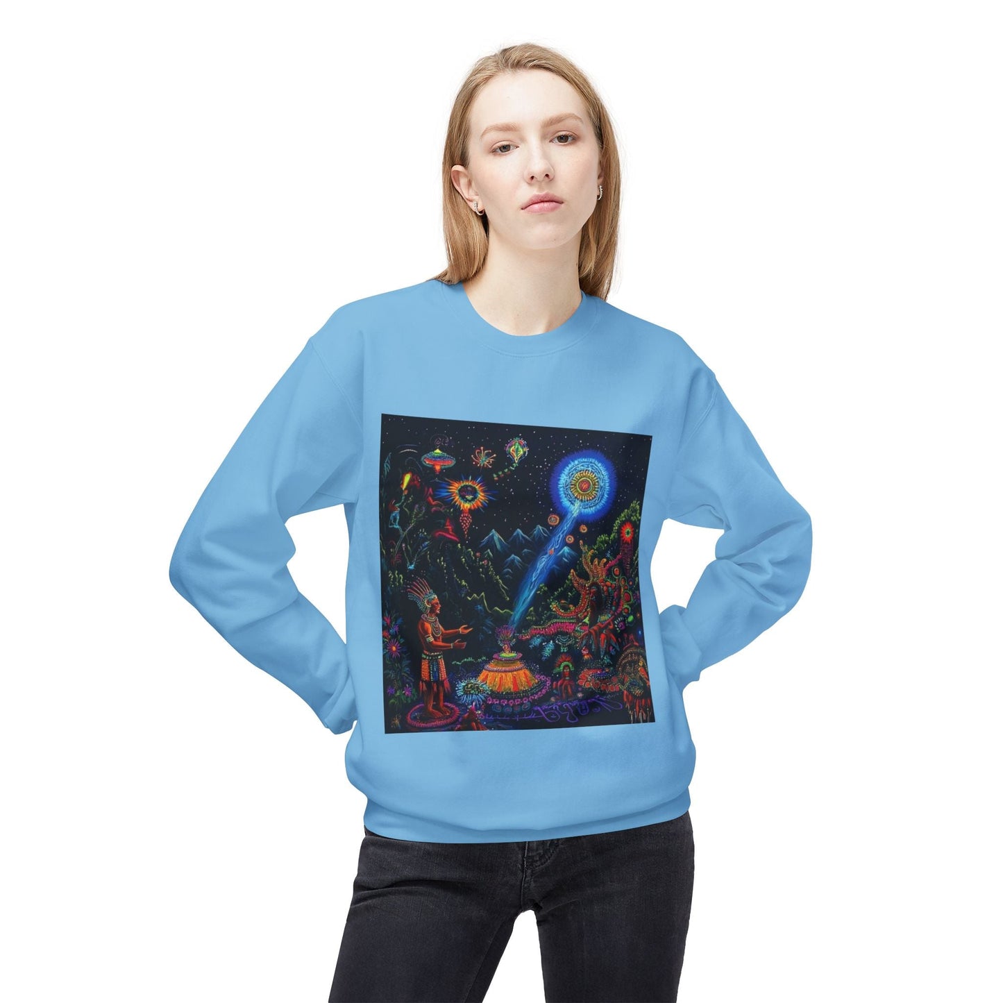 Cosmic Spirit Crewneck Sweatshirt - Unisex Midweight Fleece