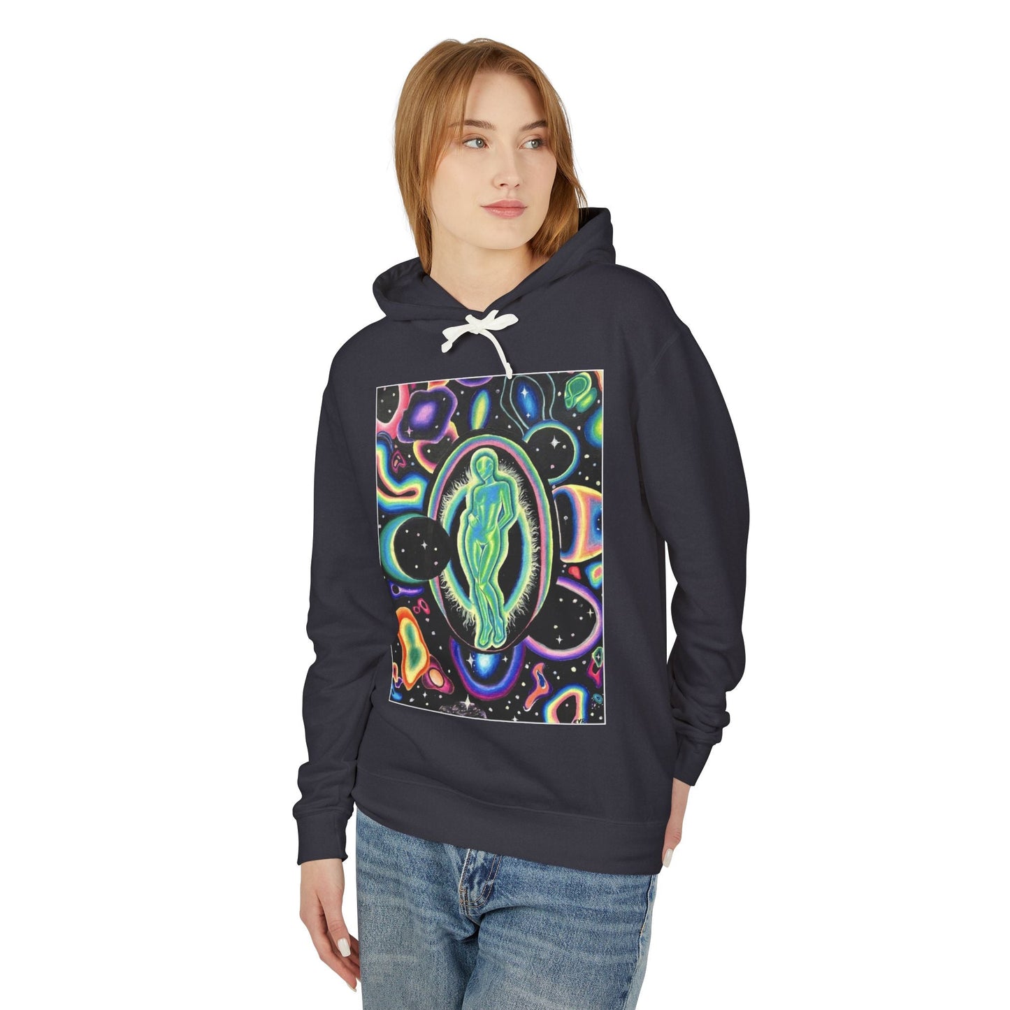 Cosmic Spirit Unisex Lightweight Hooded Sweatshirt