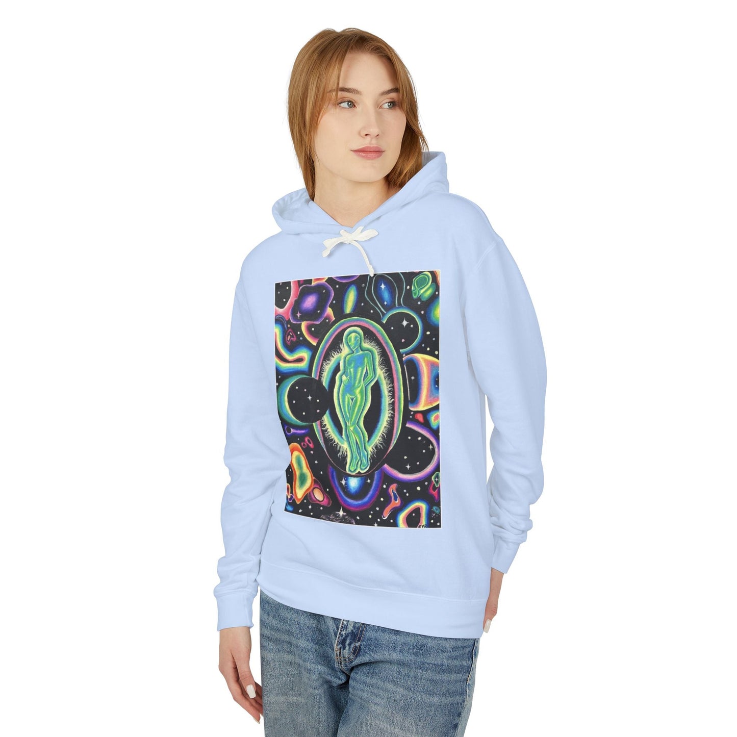 Cosmic Spirit Unisex Lightweight Hooded Sweatshirt