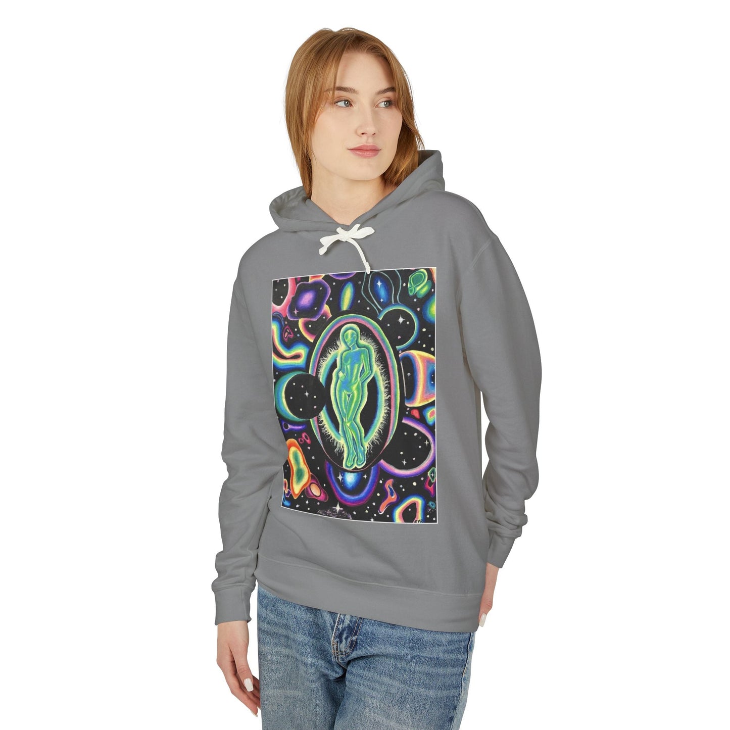 Cosmic Spirit Unisex Lightweight Hooded Sweatshirt