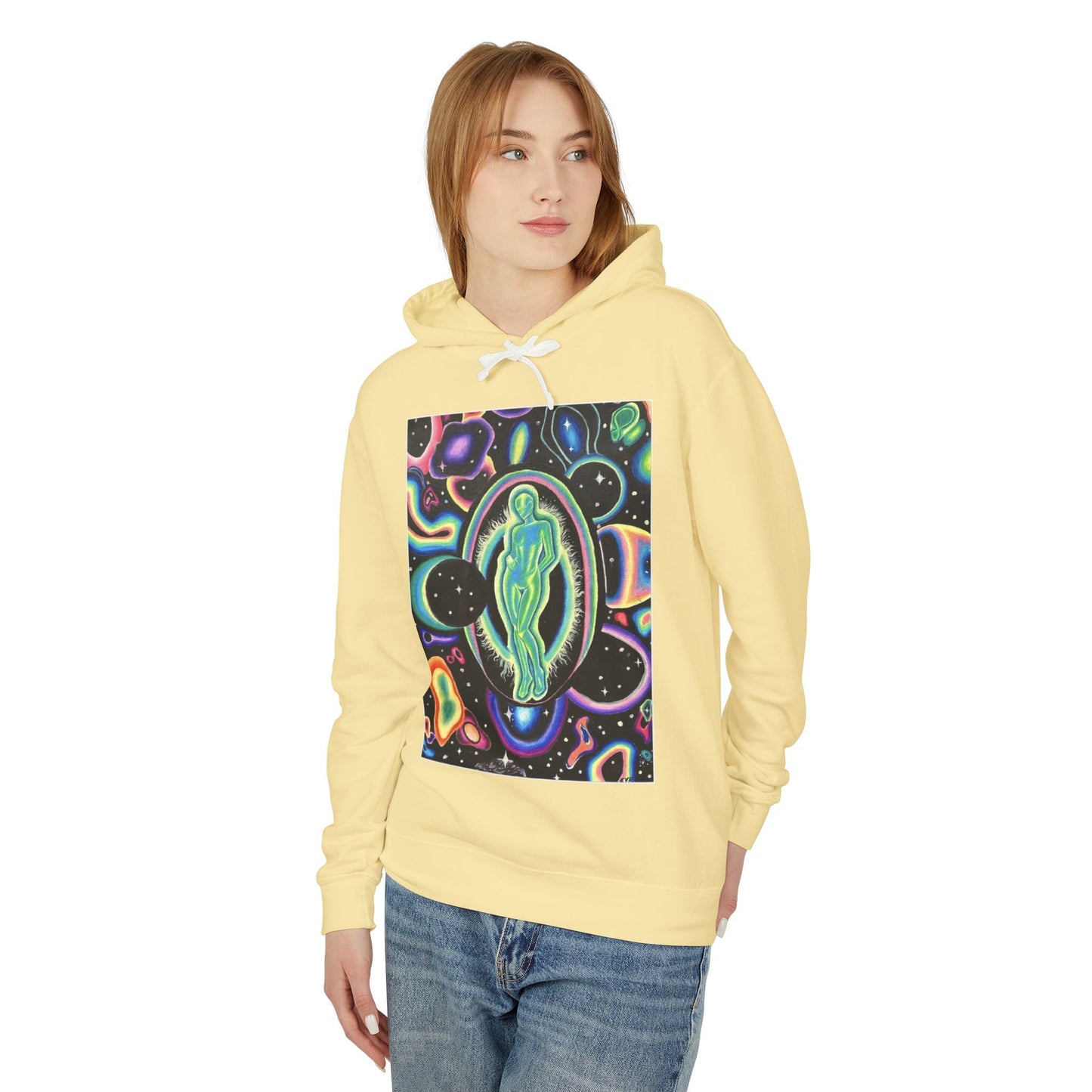 Cosmic Spirit Unisex Lightweight Hooded Sweatshirt
