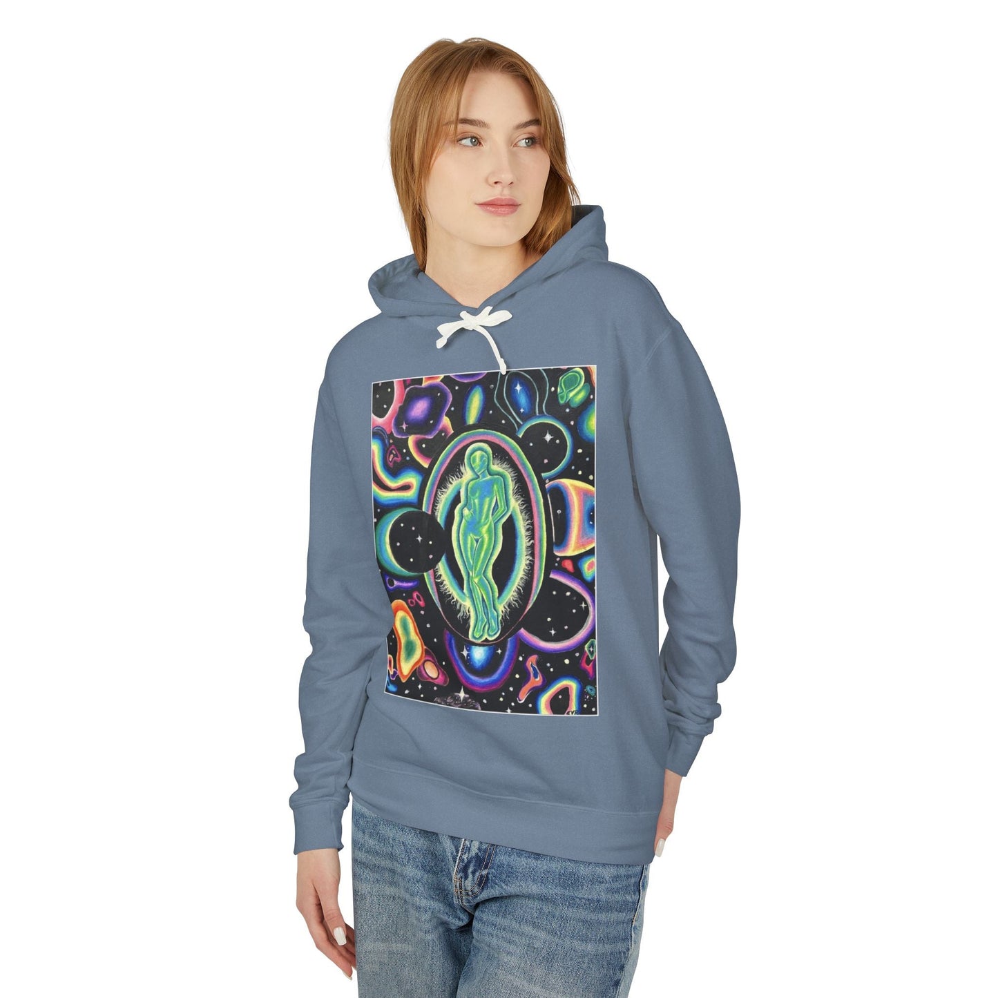 Cosmic Spirit Unisex Lightweight Hooded Sweatshirt