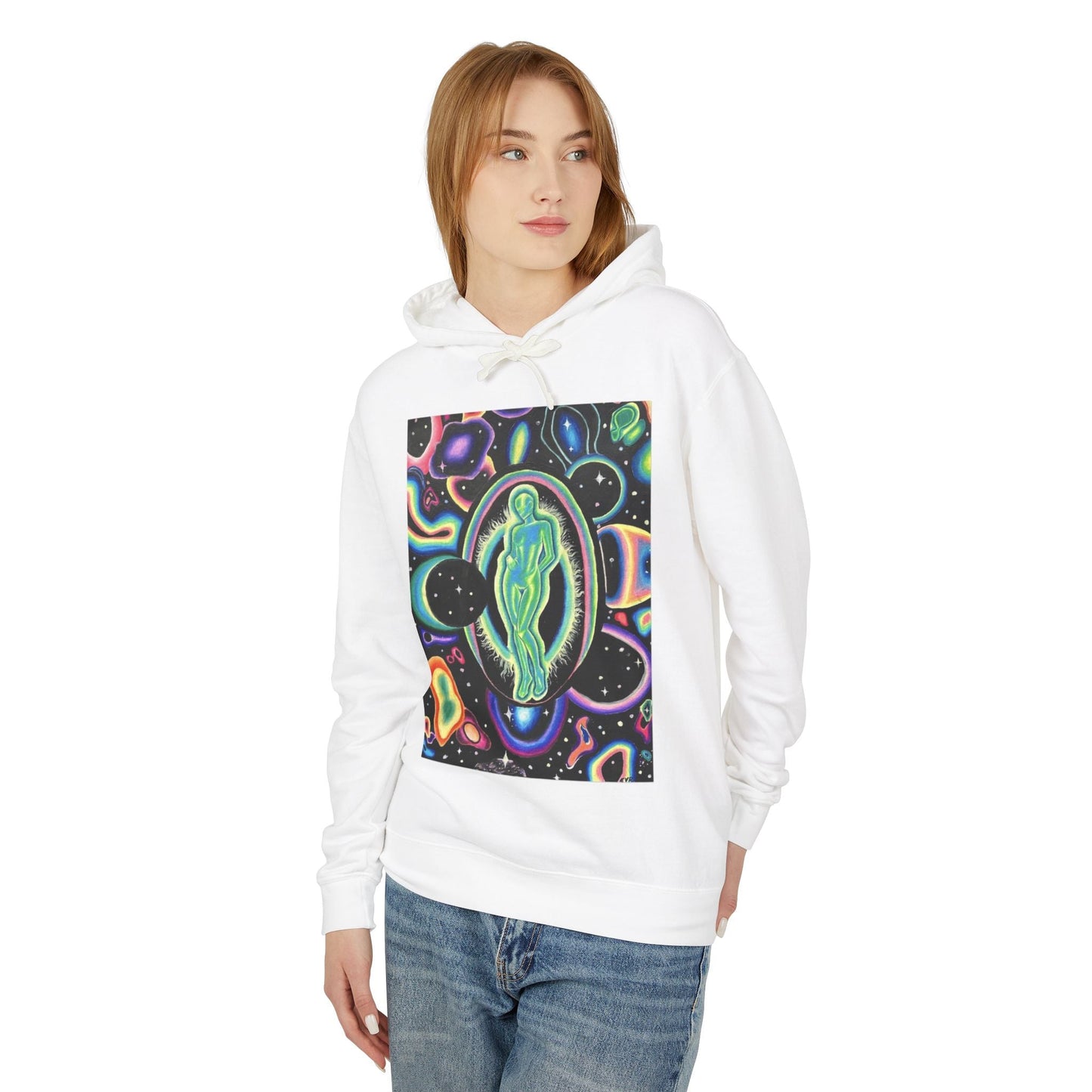 Cosmic Spirit Unisex Lightweight Hooded Sweatshirt