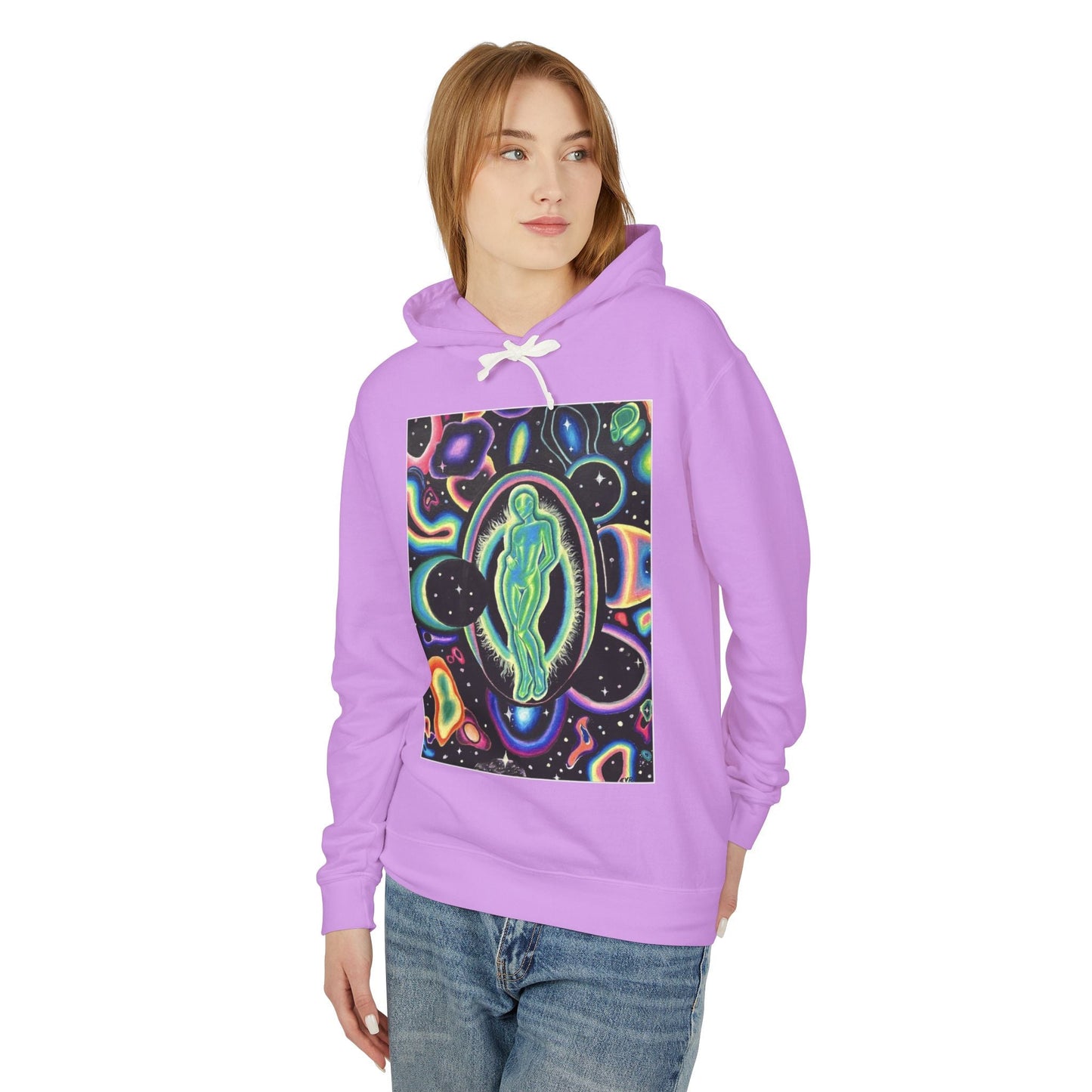 Cosmic Spirit Unisex Lightweight Hooded Sweatshirt