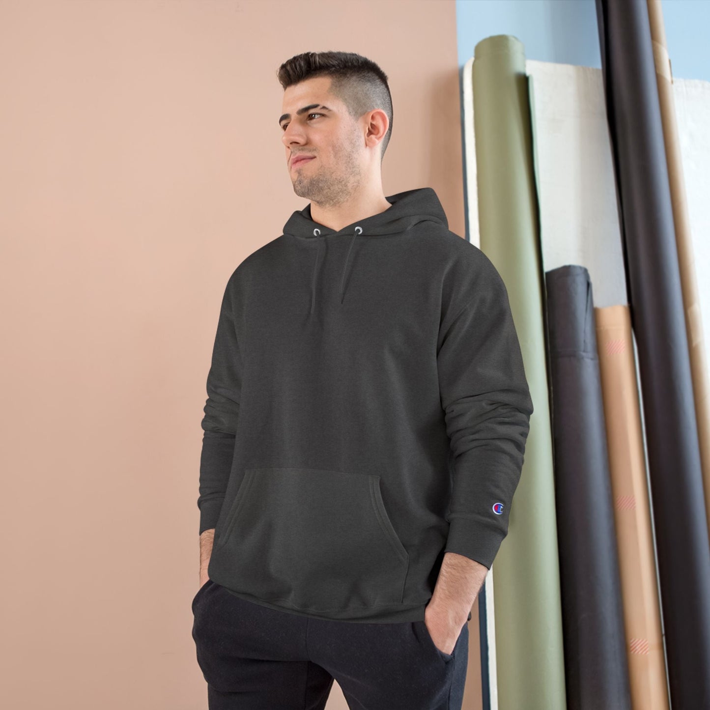 Crowd Artwork Champion Hoodie, Unique Graphic Hoodie for Men and Women, Casual Wear, Streetwear, Gift for Nature Lovers, Cool Gift Idea