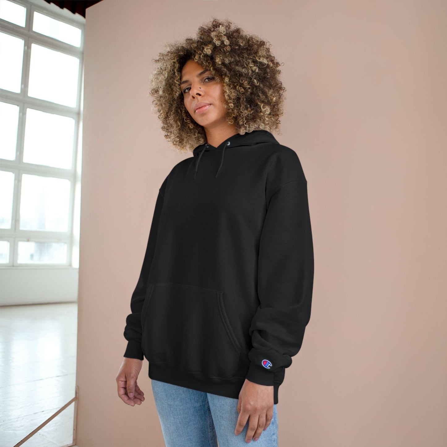 Crowd Artwork Champion Hoodie, Unique Graphic Hoodie for Men and Women, Casual Wear, Streetwear, Gift for Nature Lovers, Cool Gift Idea