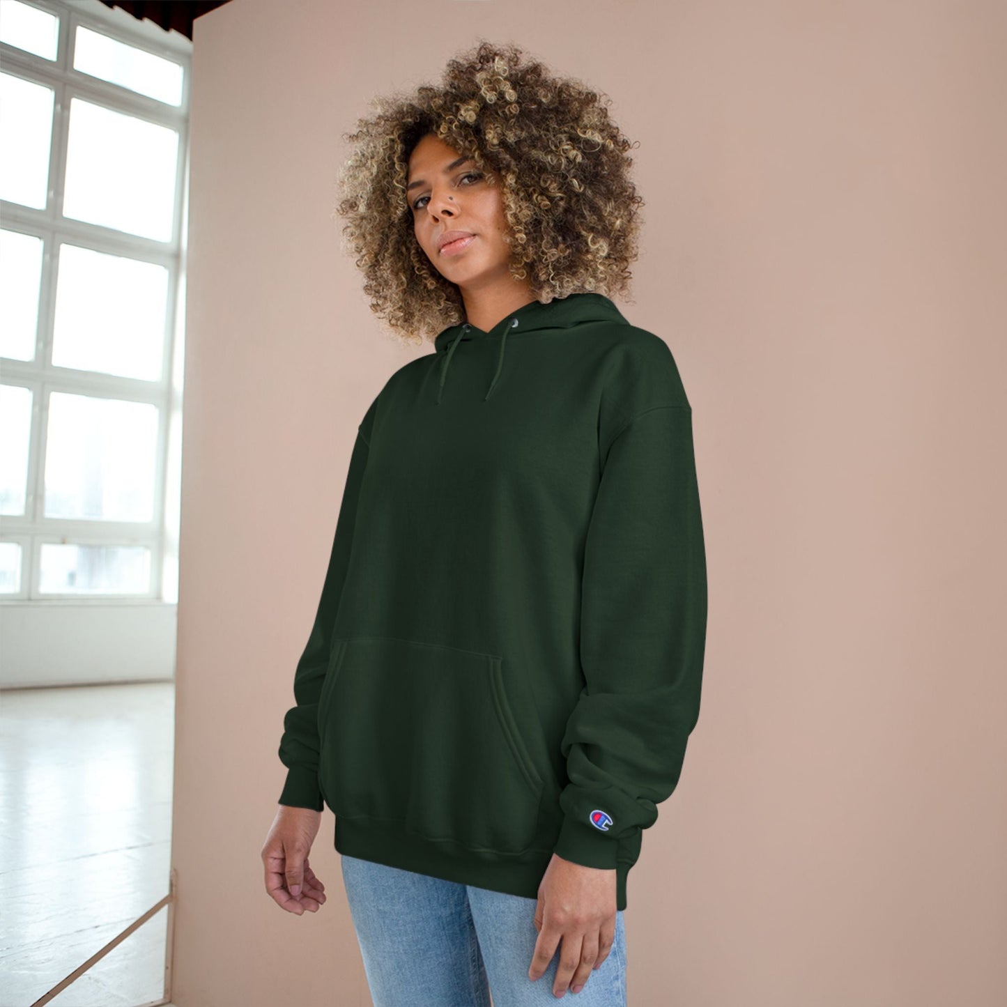 Crowd Artwork Champion Hoodie, Unique Graphic Hoodie for Men and Women, Casual Wear, Streetwear, Gift for Nature Lovers, Cool Gift Idea