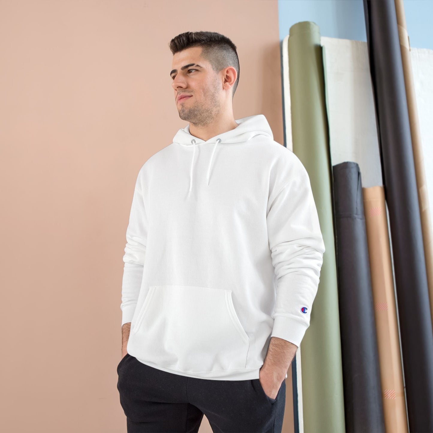 Crowd Artwork Champion Hoodie, Unique Graphic Hoodie for Men and Women, Casual Wear, Streetwear, Gift for Nature Lovers, Cool Gift Idea