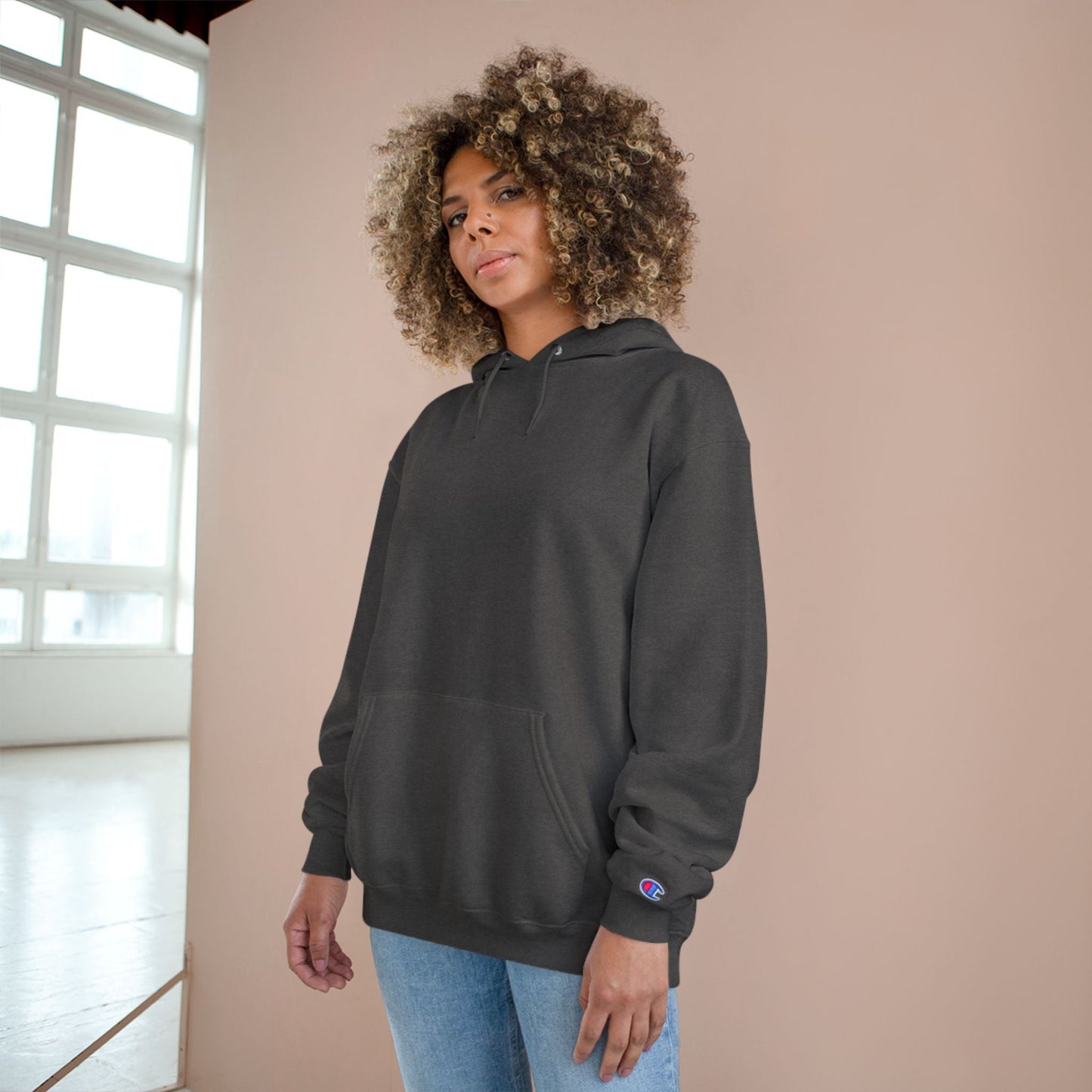 Crowd Artwork Champion Hoodie, Unique Graphic Hoodie for Men and Women, Casual Wear, Streetwear, Gift for Nature Lovers, Cool Gift Idea