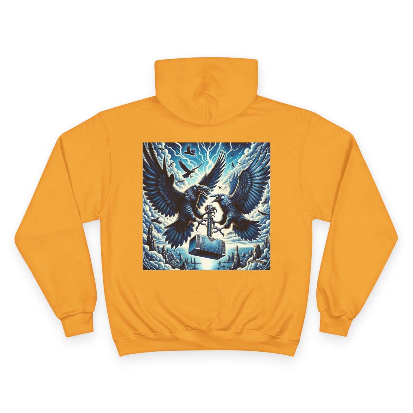 Crowd Artwork Champion Hoodie, Unique Graphic Hoodie for Men and Women, Casual Wear, Streetwear, Gift for Nature Lovers, Cool Gift Idea