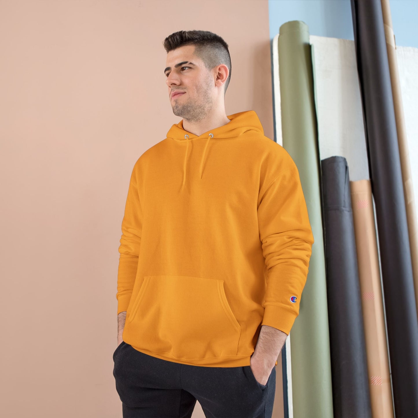Crowd Artwork Champion Hoodie, Unique Graphic Hoodie for Men and Women, Casual Wear, Streetwear, Gift for Nature Lovers, Cool Gift Idea