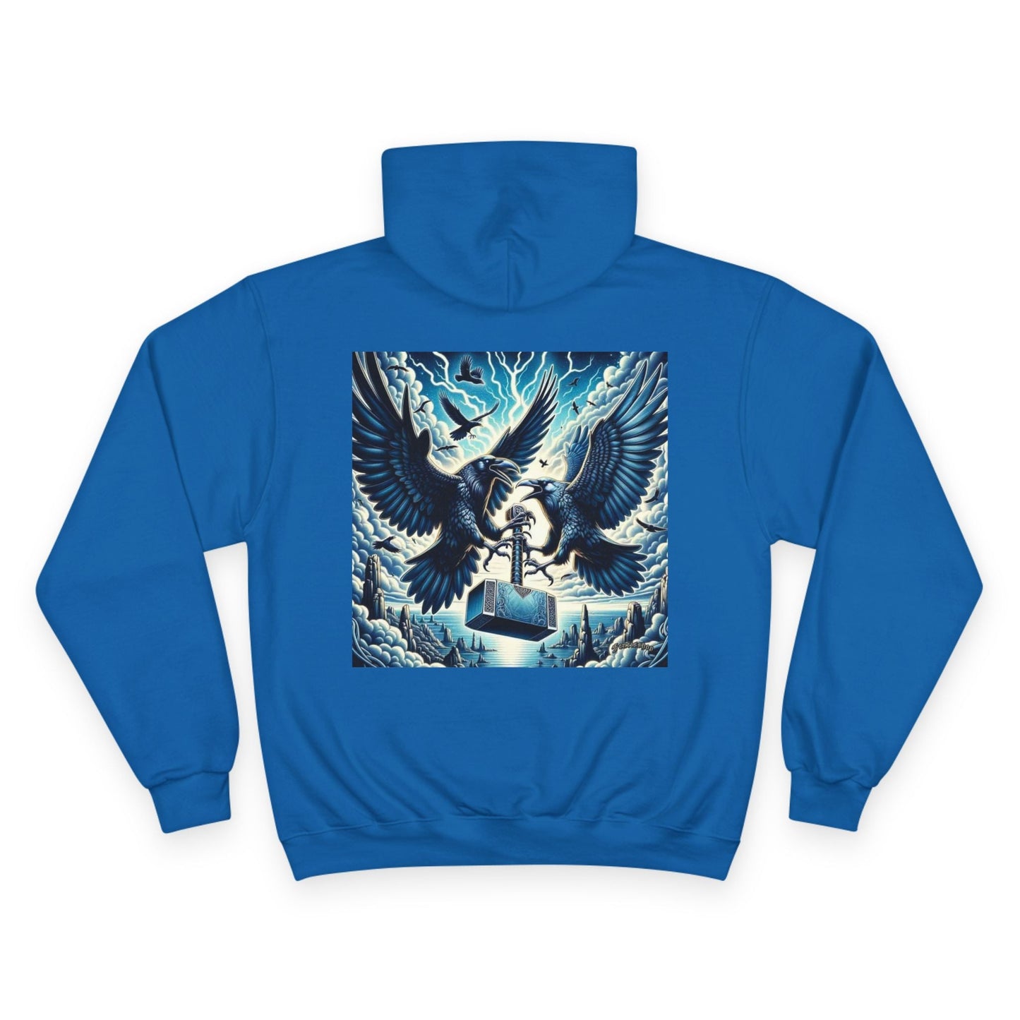 Crowd Artwork Champion Hoodie, Unique Graphic Hoodie for Men and Women, Casual Wear, Streetwear, Gift for Nature Lovers, Cool Gift Idea